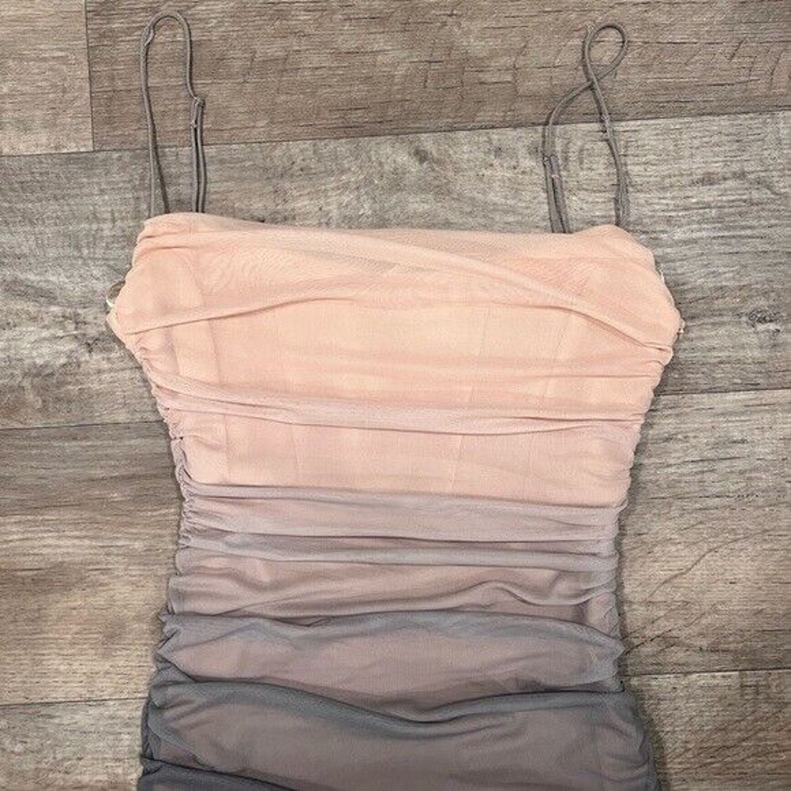 Zara ZARA Gradient Ruched Fitted Midi Dress NWT Size L / US 10 / IT 46 - 22 Thumbnail