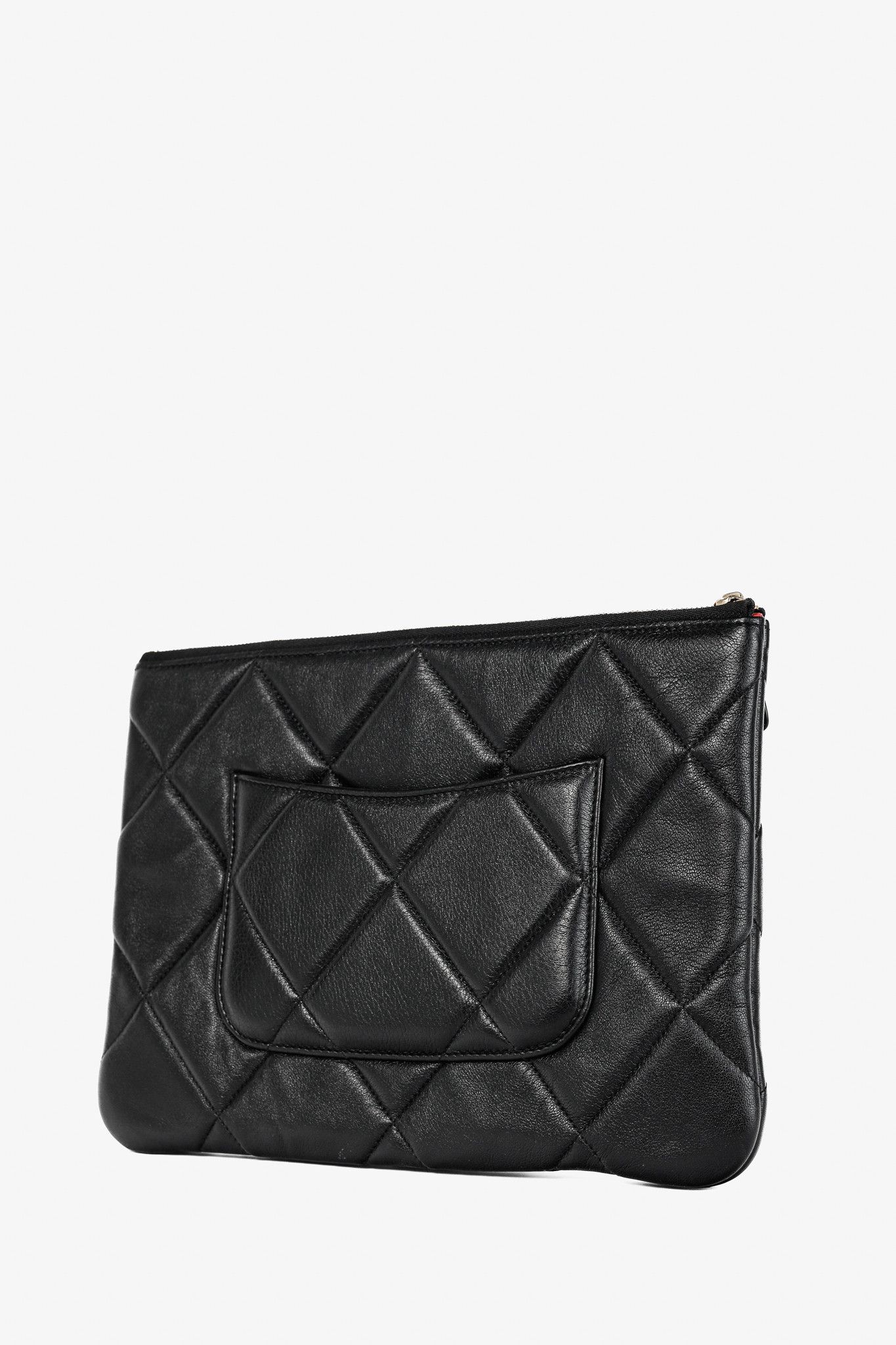 Chanel Chanel Black 19 Model Lambskin Quilted Medium O-Case Size ONE SIZE - 3 Thumbnail