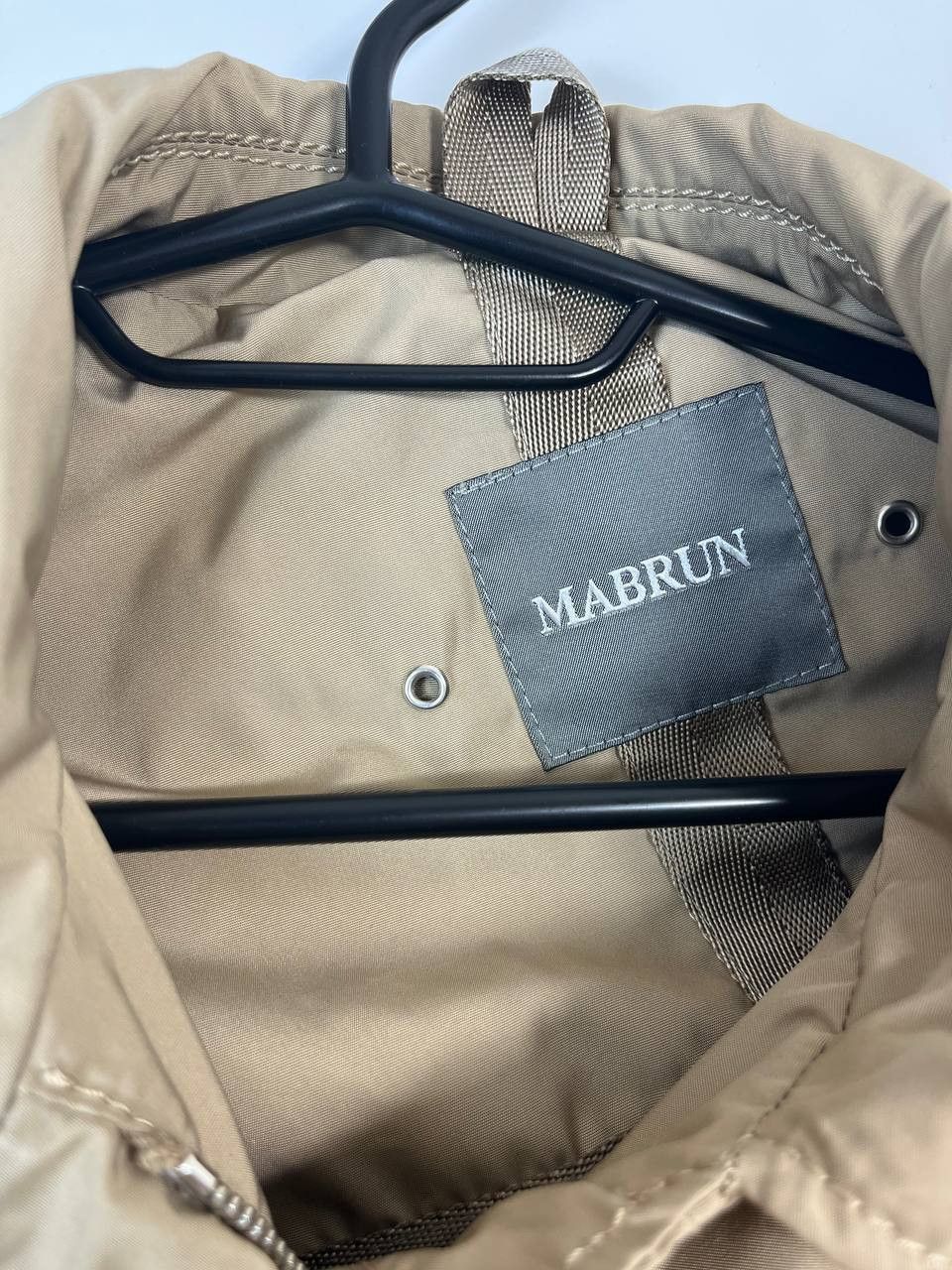 MABRUN Beige Trench Coat Jacket Women Windbreaker Size XL