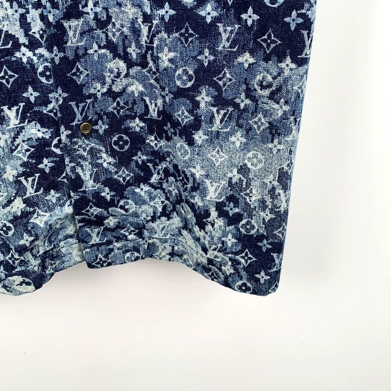 Louis Vuitton Louis Vuitton Cotton lapel single breasted short sleeve sh Size US XL / EU 56 / 4 - 4 Thumbnail