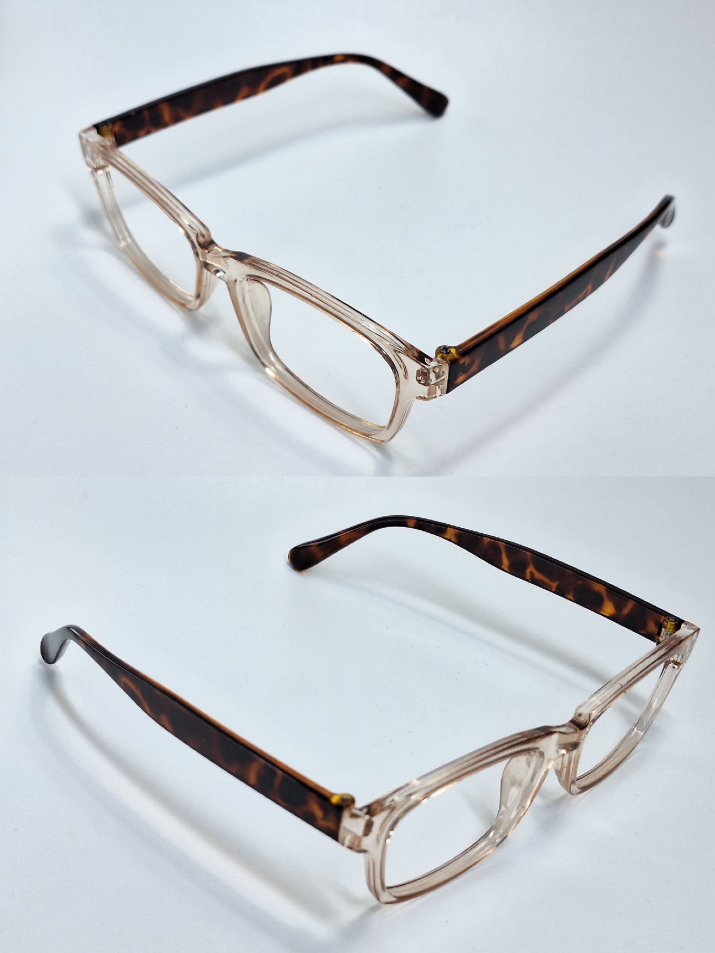 Other Vintage Tortoise Clear Square Frame Y2K Eyewear Retro Size ONE SIZE - 7 Thumbnail