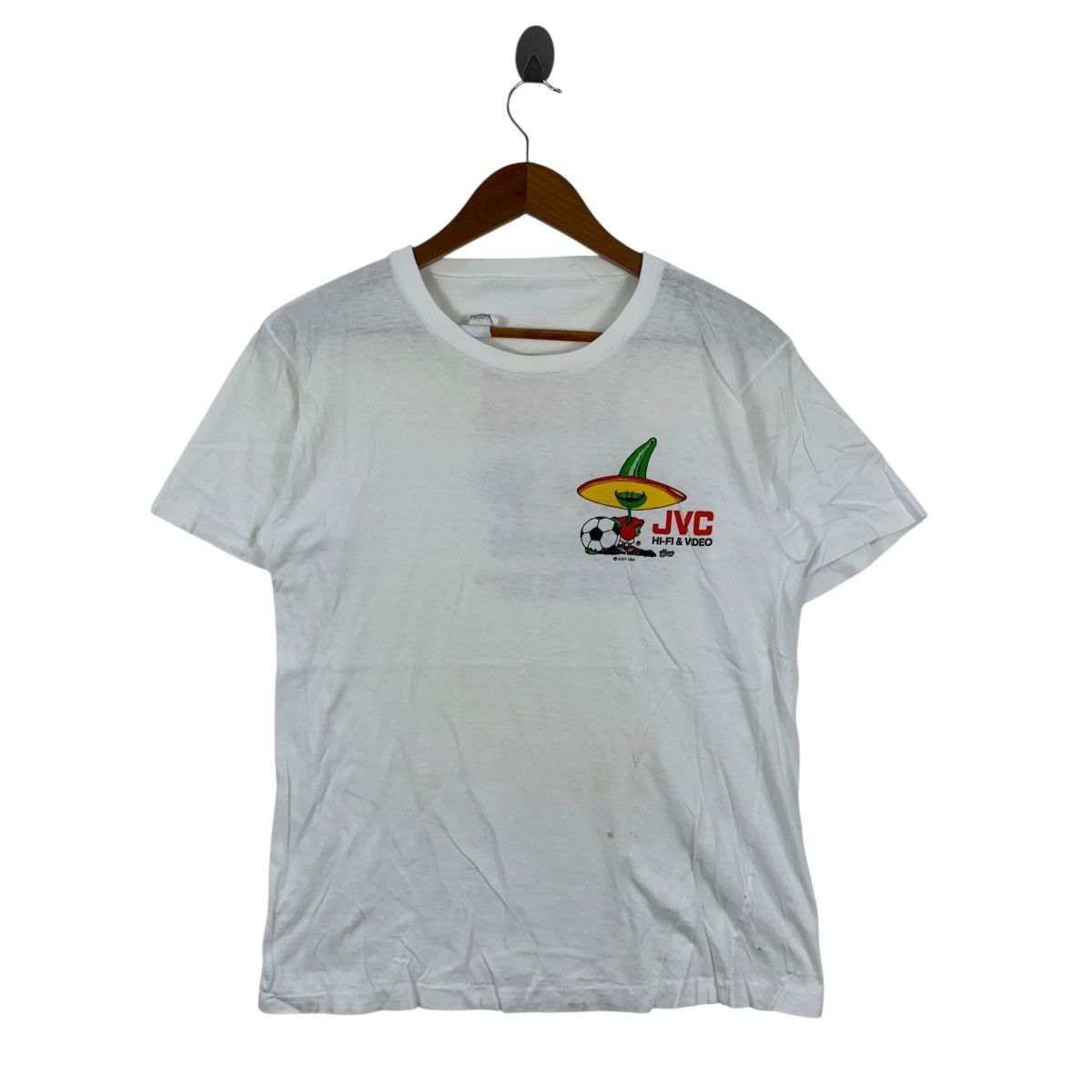 Vintage Vintage 80s JVC WORLD CUP 1986 Mexico Memorabilia Tshirt Size US S / EU 44-46 / 1 - 3 Thumbnail