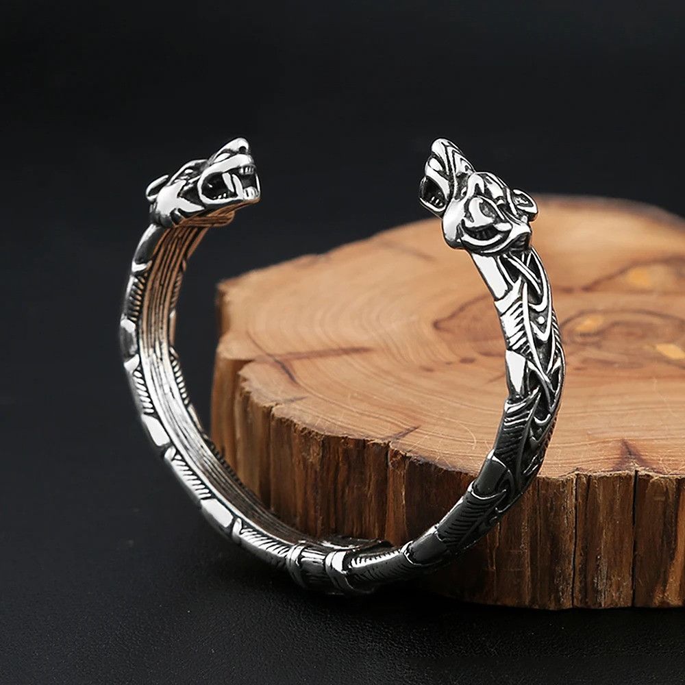 Other Classic Viking Double Tiger Head Bracelet Size ONE SIZE - 6 Thumbnail