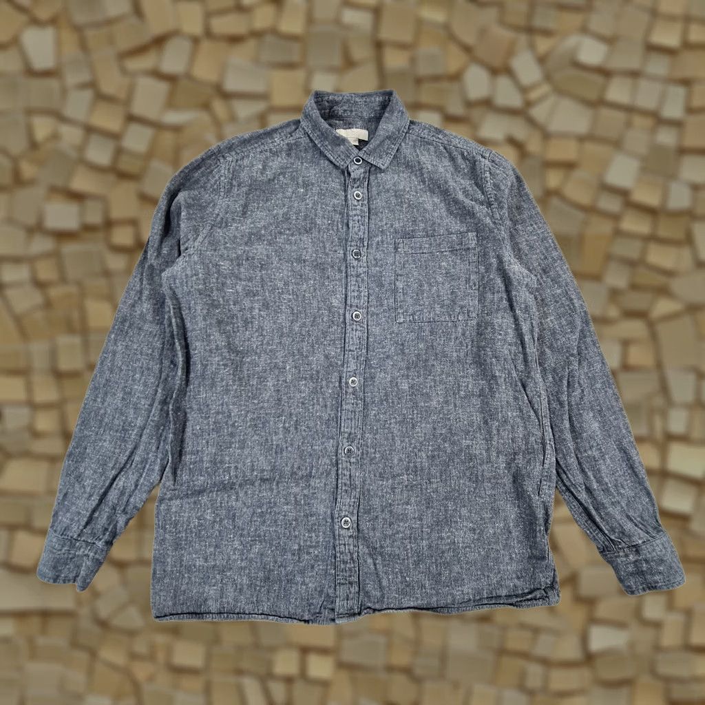 Cos COS Mens Shirt Blue Small Linen Blend Breathable Button Up Summer Holiday Shirt Mens Small Blue Linen Blend Size US S / EU 44-46 / 1 - 1 Thumbnail