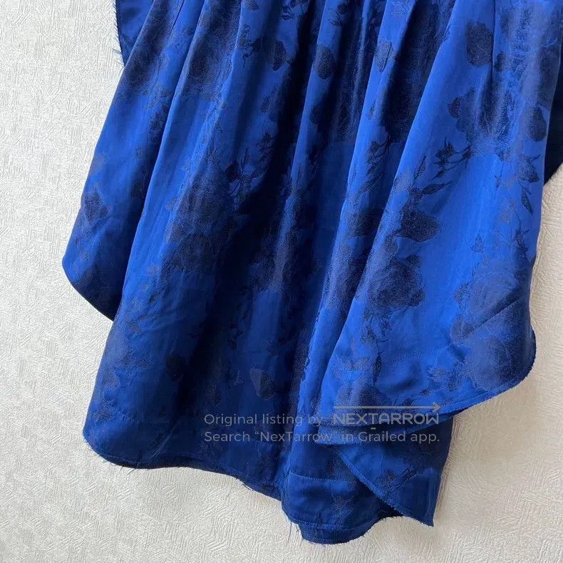 Comme des Garcons Comme Des Garcons size S Main line blue jacquard satin ski Size 22" - 5 Thumbnail