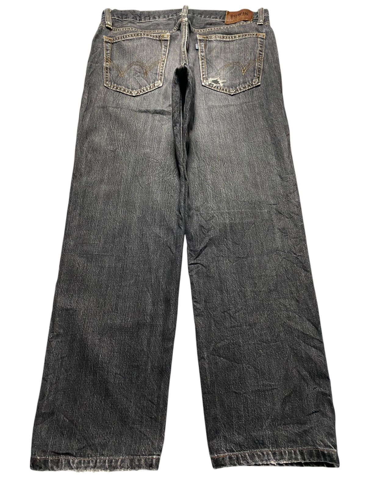 Edwin Vintage Edwin Japan Denim Tears Distressed Loose Slim Jeans Size US 32 / EU 48 - 2 Thumbnail