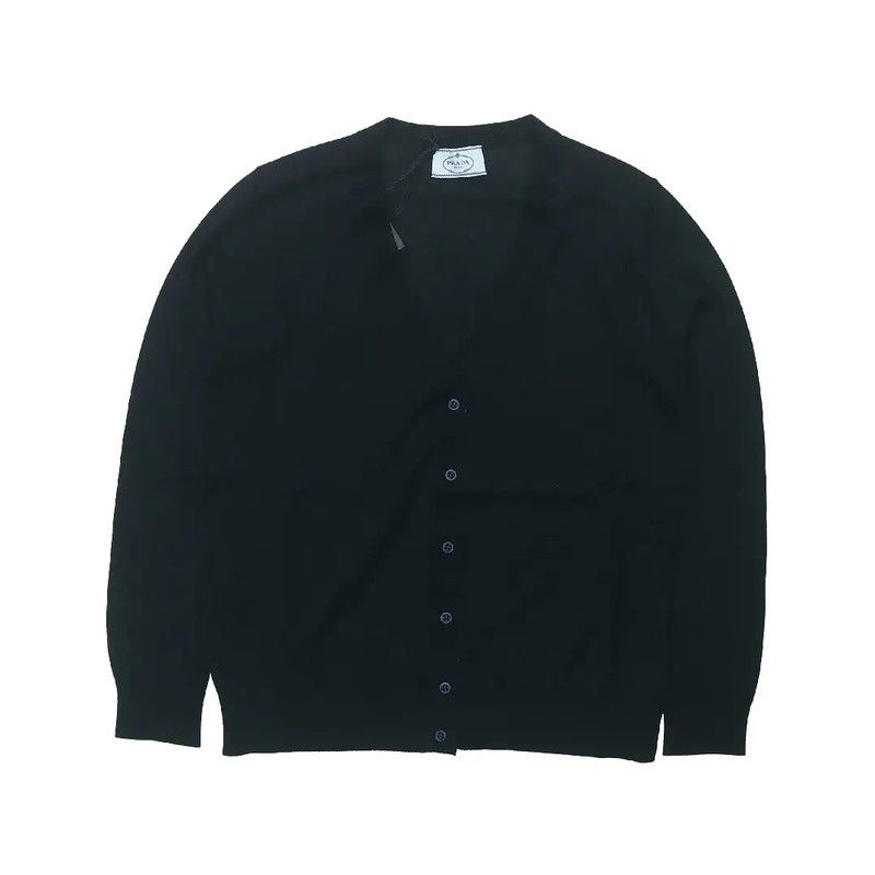 Prada Navy Blue Knit Cardigan