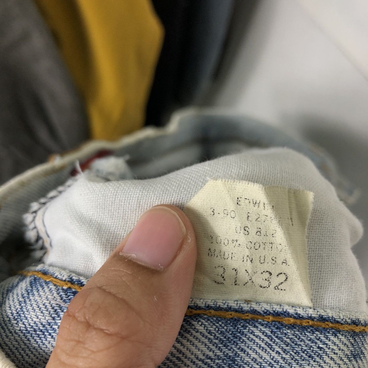 Japanese Brand 🔥70’s True Vintage Distressed Denim Jeans Edwin Made In Usa Size US 30 / EU 46 - 17 Thumbnail
