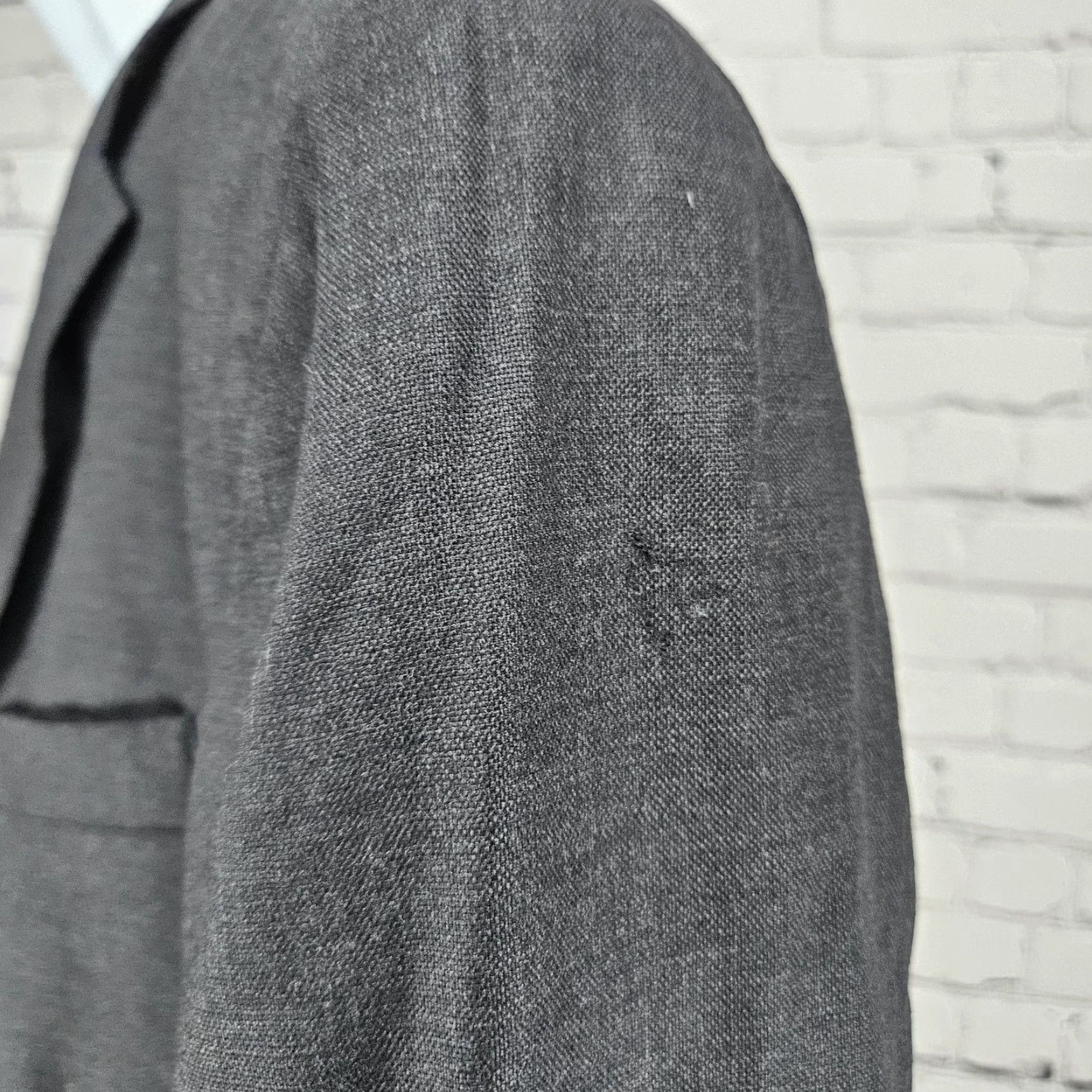 Stafford Stafford Grey 100% Wool 2 Button Single Vented Notch Blazer Sport Coat 46R Mens Jacket Size 46R - 5 Thumbnail