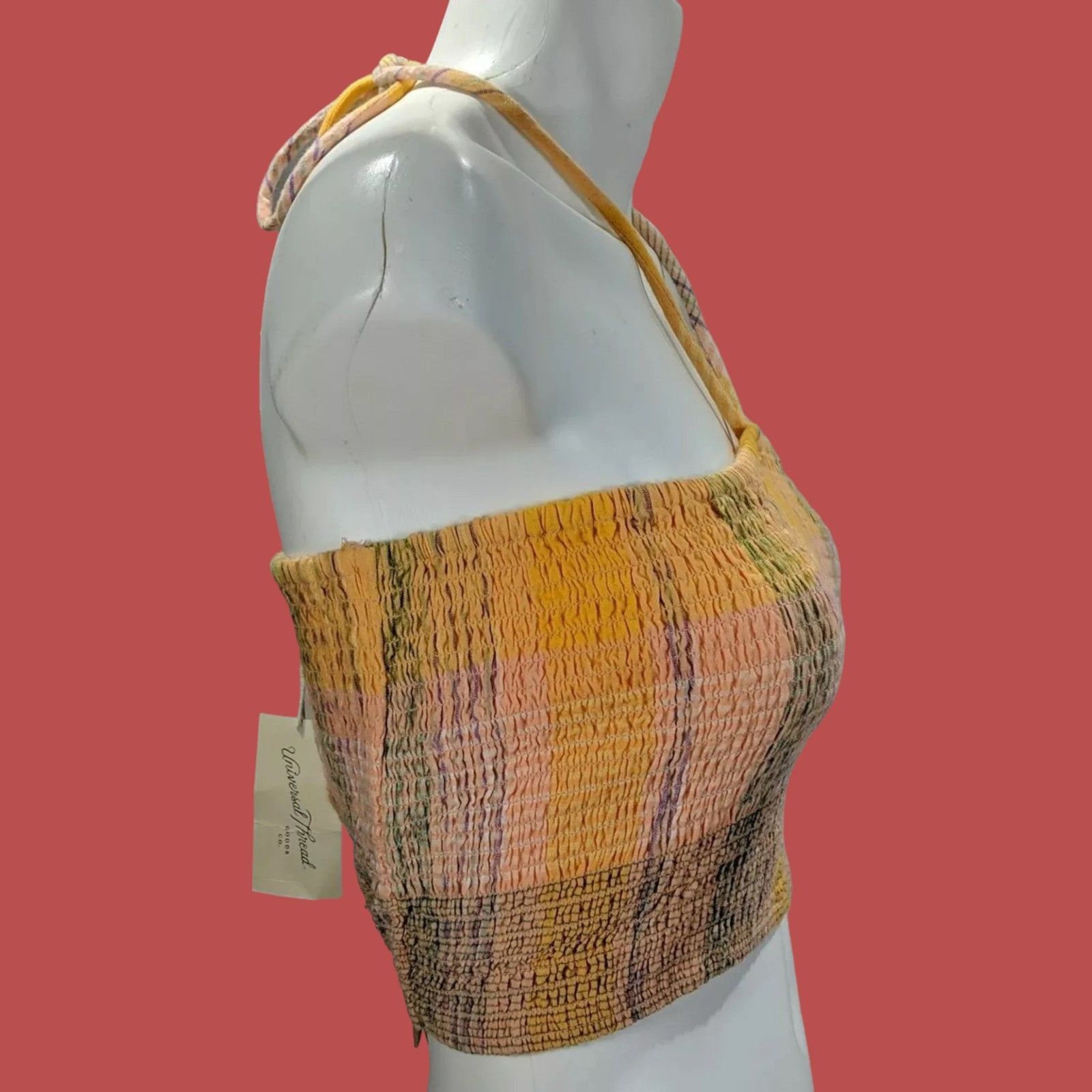 Other Universal Thread - Women's Stretch Halter Top - Orange - 2X Size XXL / US 16-18 / IT 52-54 - 3 Thumbnail