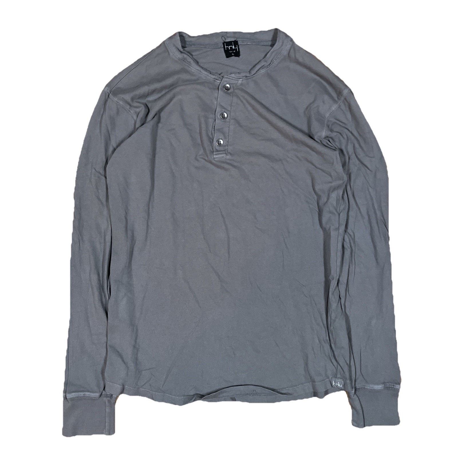 Other Hnly Shirt Medium Grey Long Sleeve Henley Organic Cotton USA Size US M / EU 48-50 / 2 - 2 Thumbnail