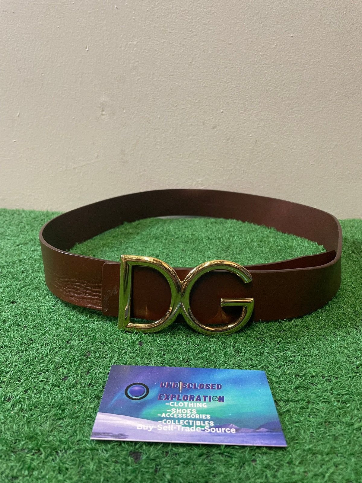 Dolce & Gabbana Dolce & Gabbana DG Brown leather belt Size 36 - 1 Thumbnail