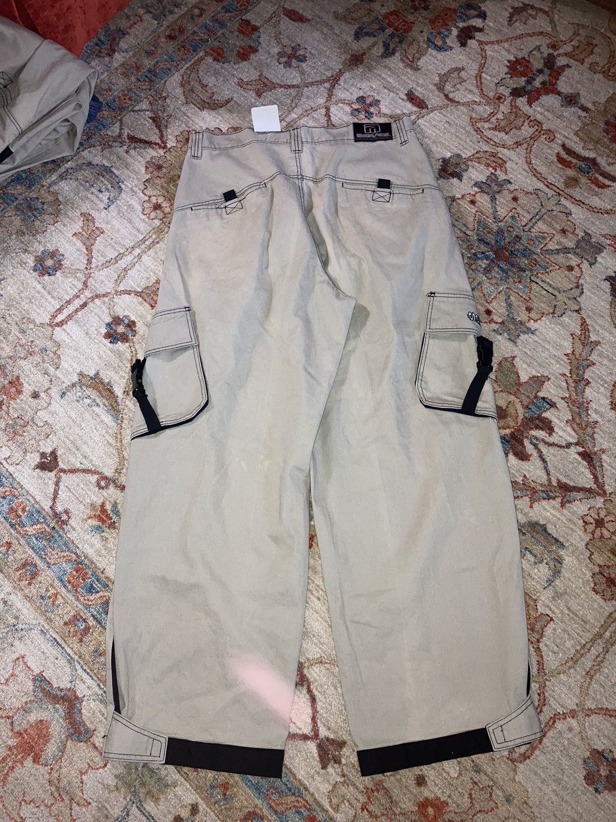 Menace × Vintage VTG MENACE Rave Pants Cargo Straps 40 Size US 40 / EU 56 - 2 Thumbnail