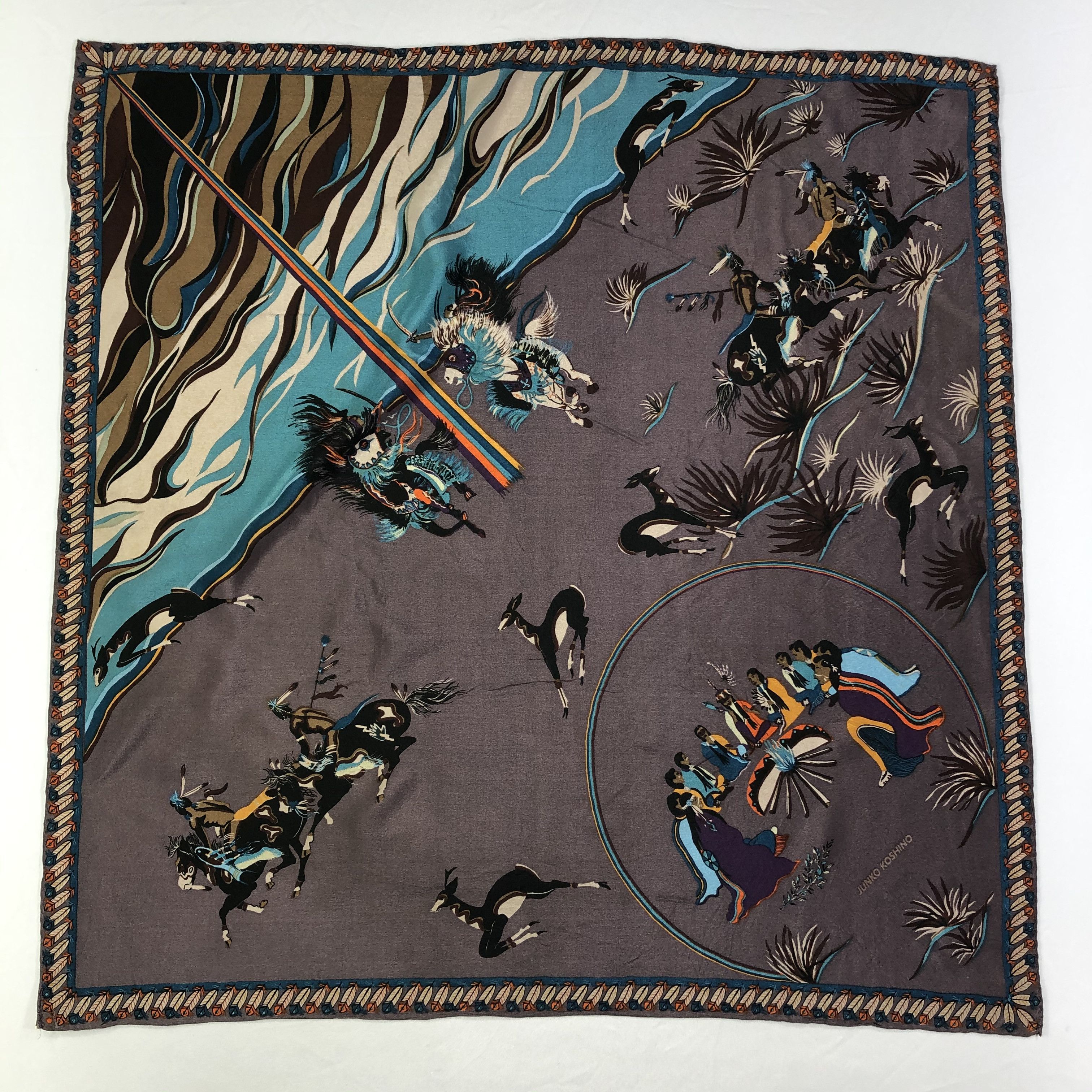 Vintage Vintage Junko Koshino Silk Scarf Size ONE SIZE - 2 Thumbnail