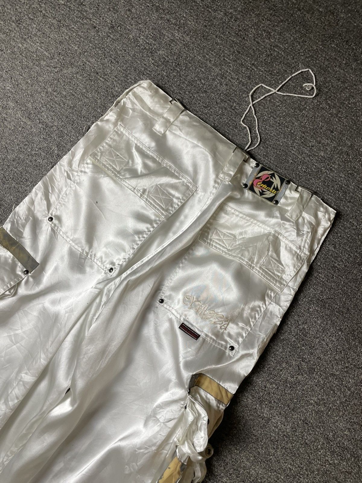 Japanese Brand 🔥 Ermosa by Juvenile Delinquent Satin Cargo Pants 🔥 (142) Size US 34 / EU 50 - 21 Thumbnail