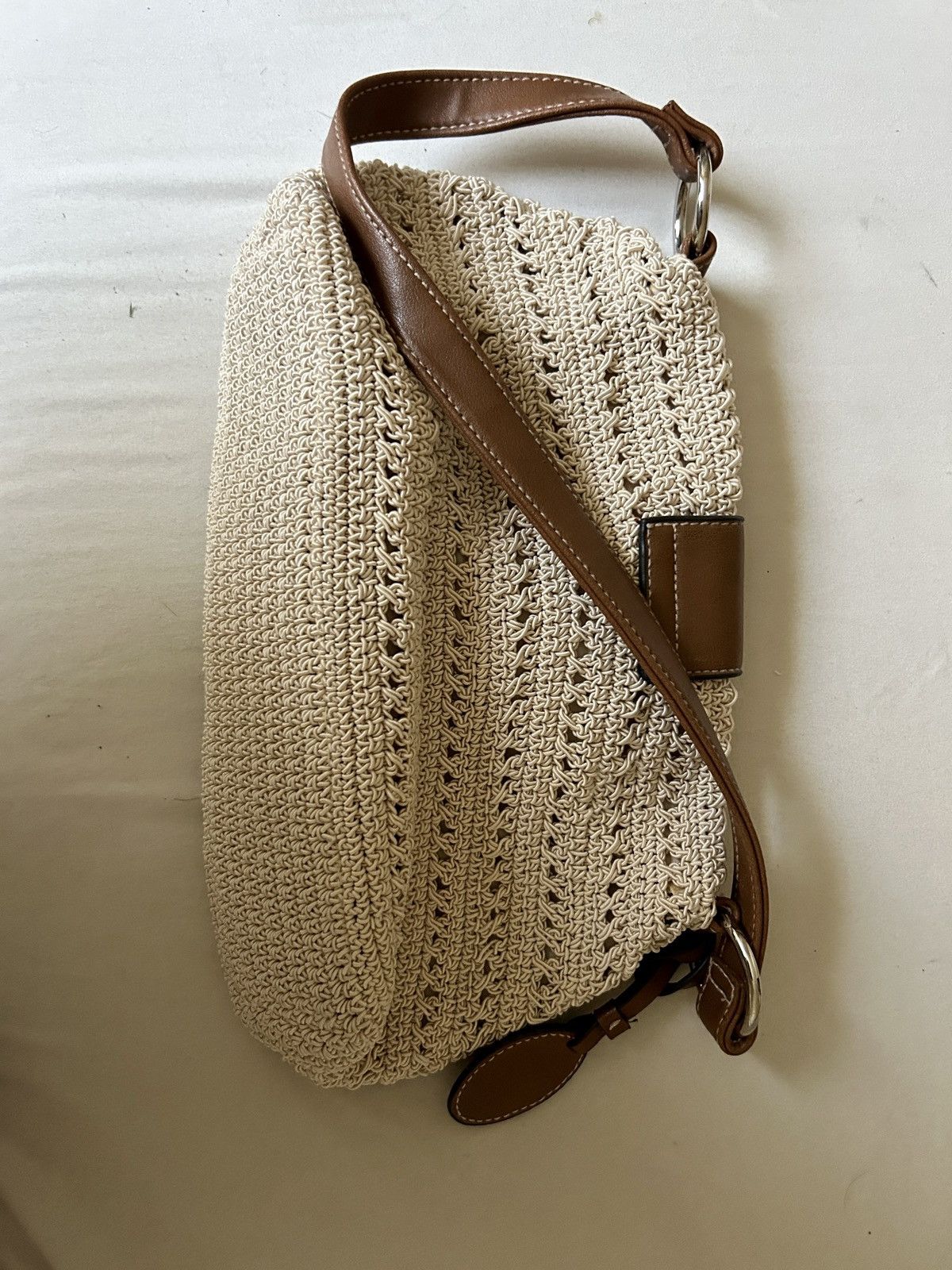 Other Coach Inspired Elegant Tan Crochet Shoulder Bag Size ONE SIZE - 2 Thumbnail