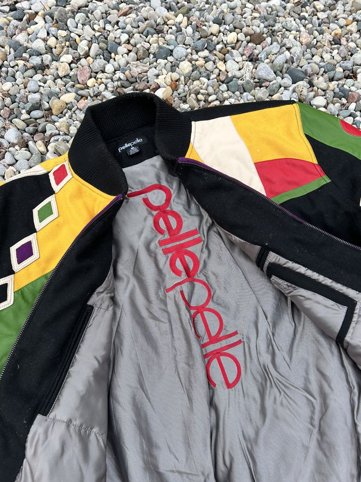 Pelle Pelle Pelle Pelle 1978 Multicolor Wool Bomber Jacket Size US XL / EU 56 / 4 - 4 Thumbnail