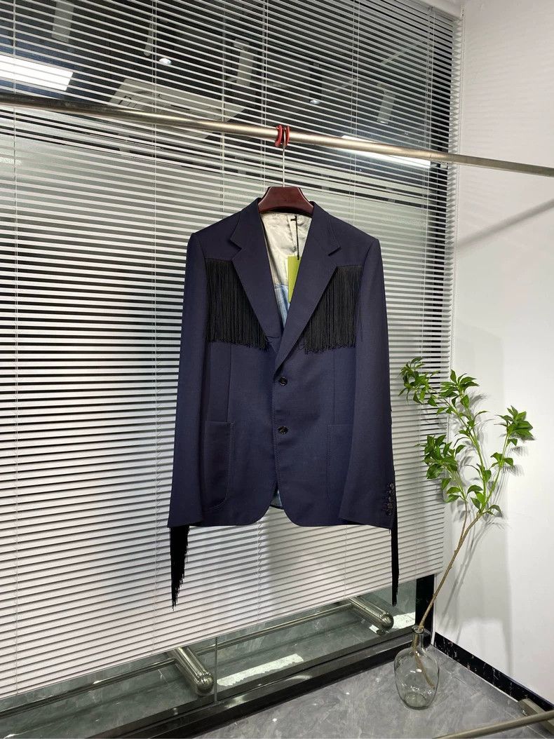 Gucci Gucci Fringe Shoulder Formal Evening Blazer - dmc Size US L / EU 52-54 / 3 - 1 Thumbnail