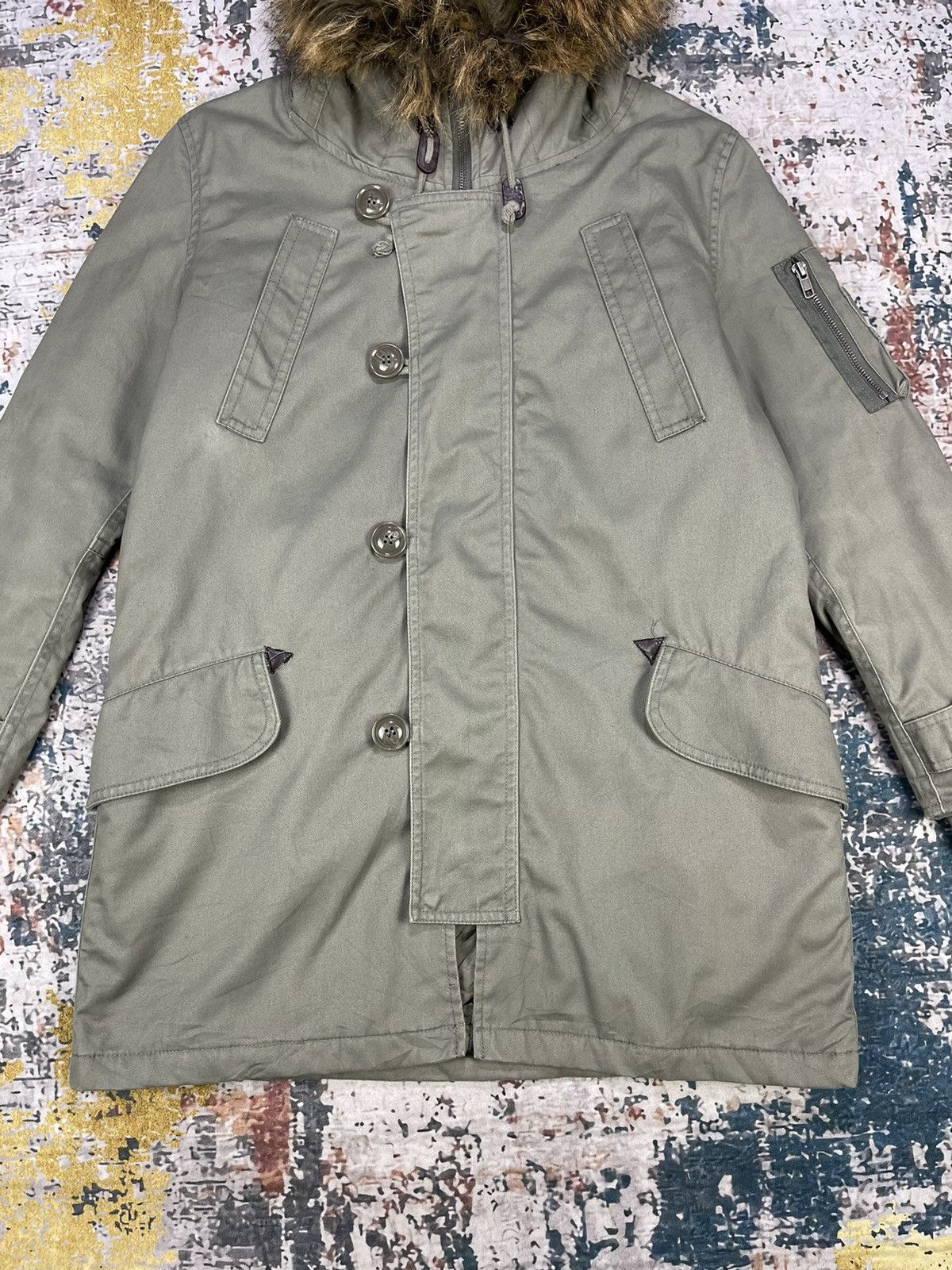Hypebeast Rush Hour Faux Fur Snorkel Down Parka Jackets Size L / US 10 / IT 46 - 2 Thumbnail