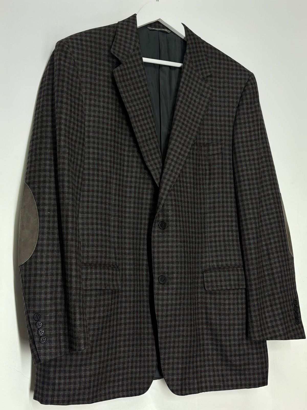 Canali Canali Wool Checkered 2 Button Blazer Jacket Size 54R - 3 Thumbnail