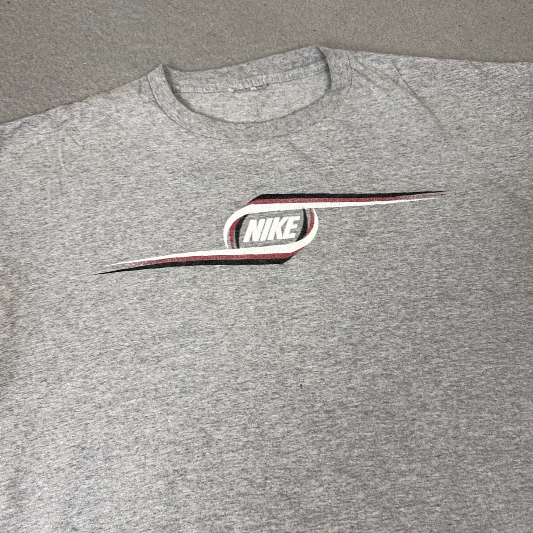 Nike VINTAGE Nike T Shirt Mens XL Gray Swoosh Logo 90s Sports USA Distressed Casual Rare Size US XL / EU 56 / 4 - 2 Thumbnail