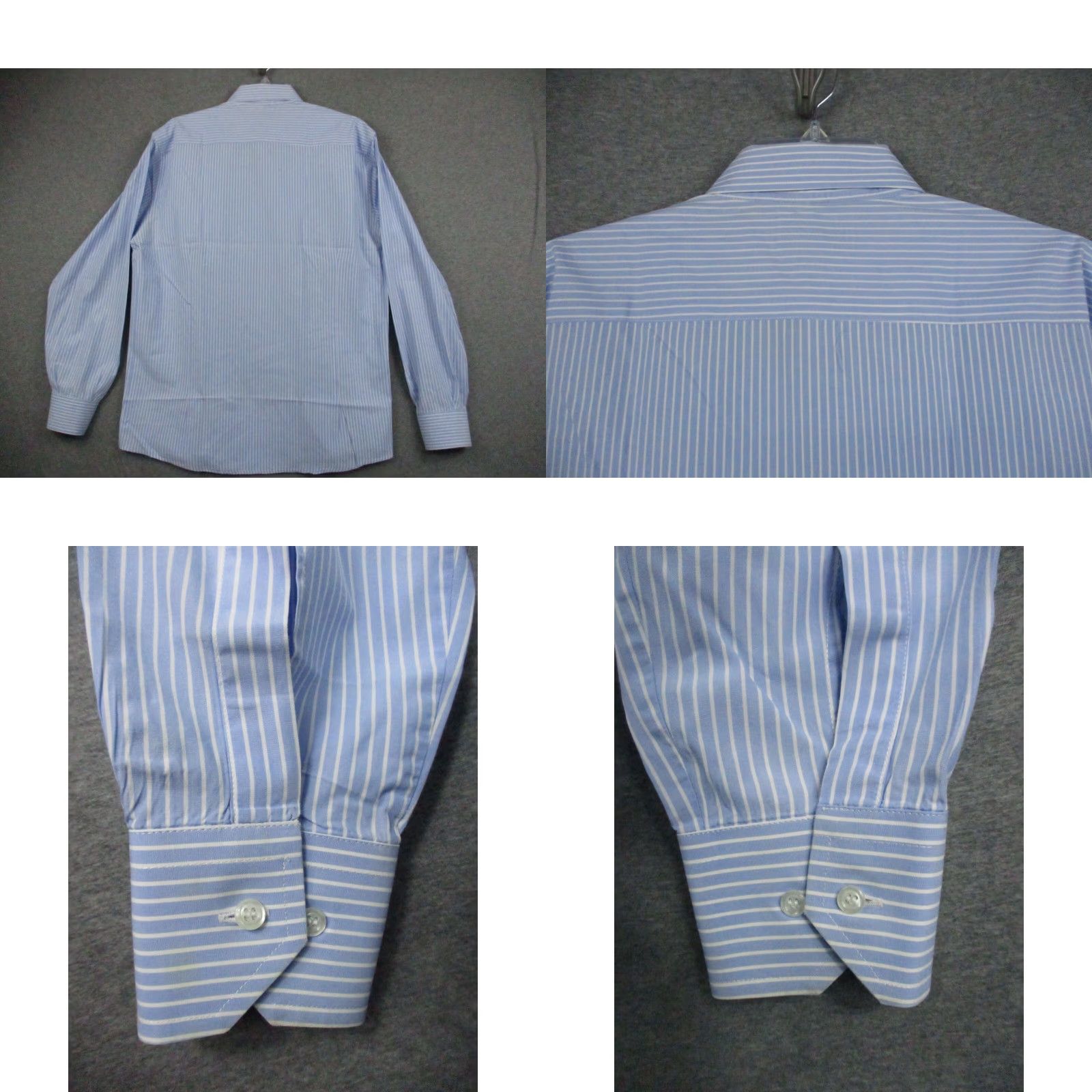 Vintage Daniel's Dress Shirt Men 16-41 Blue Stripe Slim Classic Button-Up Shirt Size 42R - 8 Thumbnail