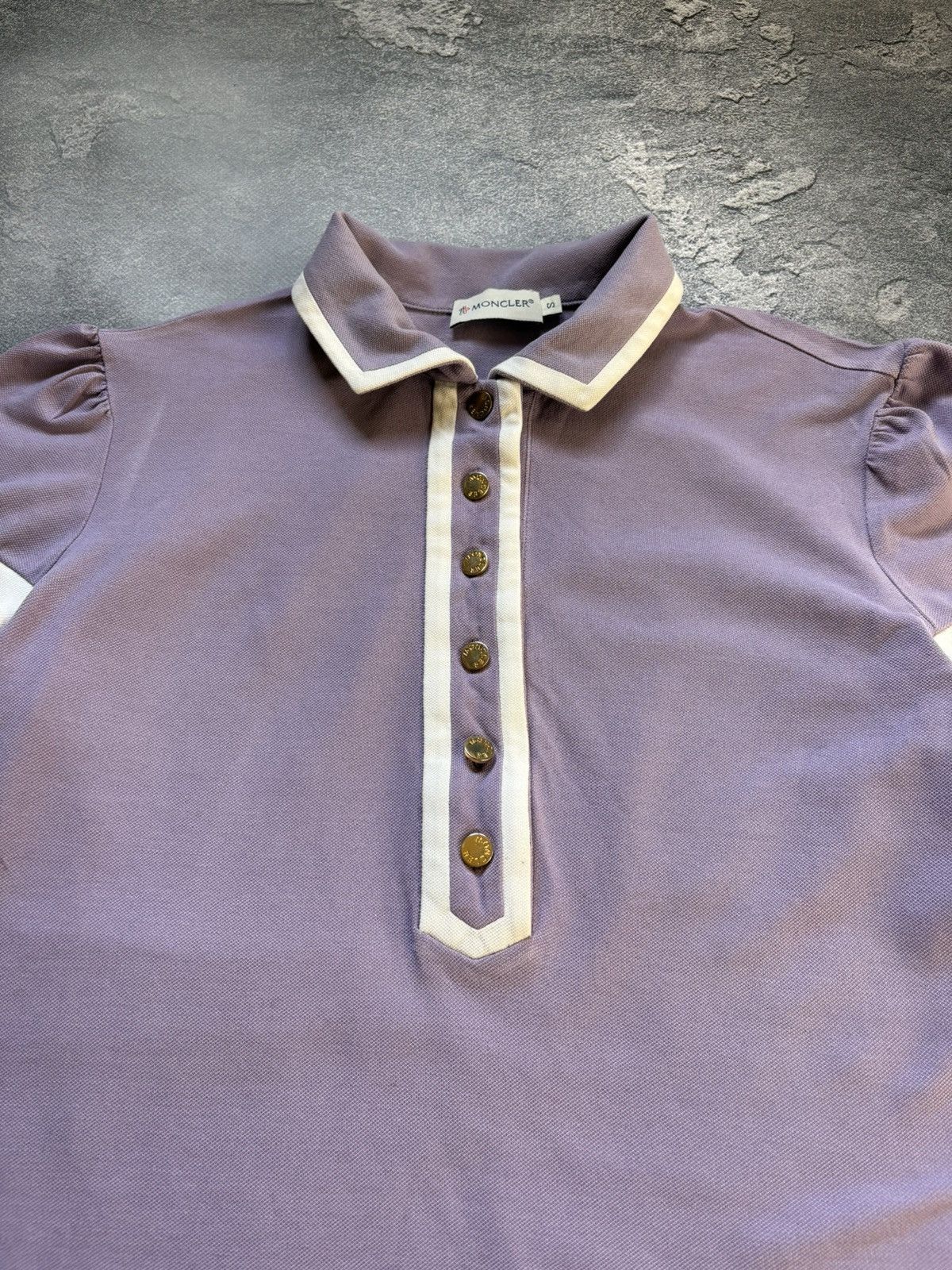 Moncler Moncler Luxury Woman’s Purple Polo Button Up Size S / US 4 / IT 40 - 6 Thumbnail