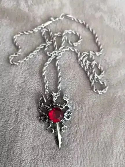 Welcome Stranger Dragon Sword Pendant Necklace🔥🔥🔥 Size ONE SIZE - 3 Thumbnail