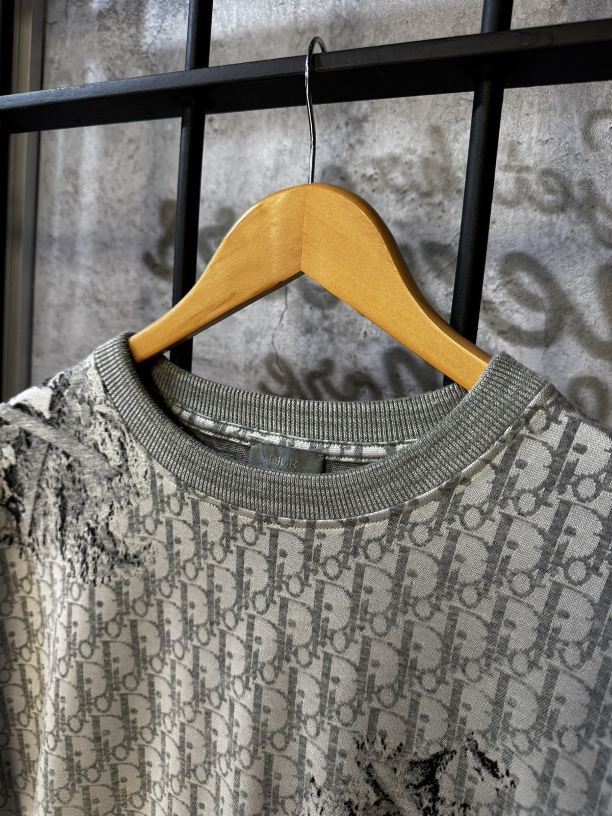 Dior Dior x Daniel Arsham Eroded Oblique Jacquard T-Shirt Size US L / EU 52-54 / 3 - 3 Thumbnail