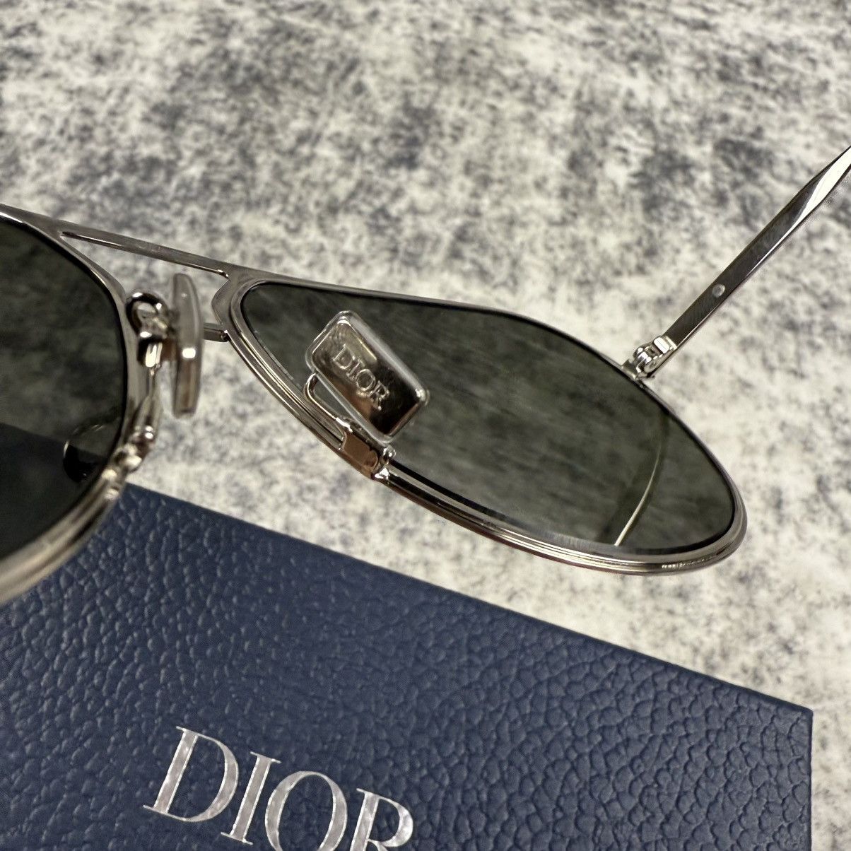 Dior Dior Aviator Sunglasses Oblique Monogram Lens Silver Size ONE SIZE - 5 Thumbnail