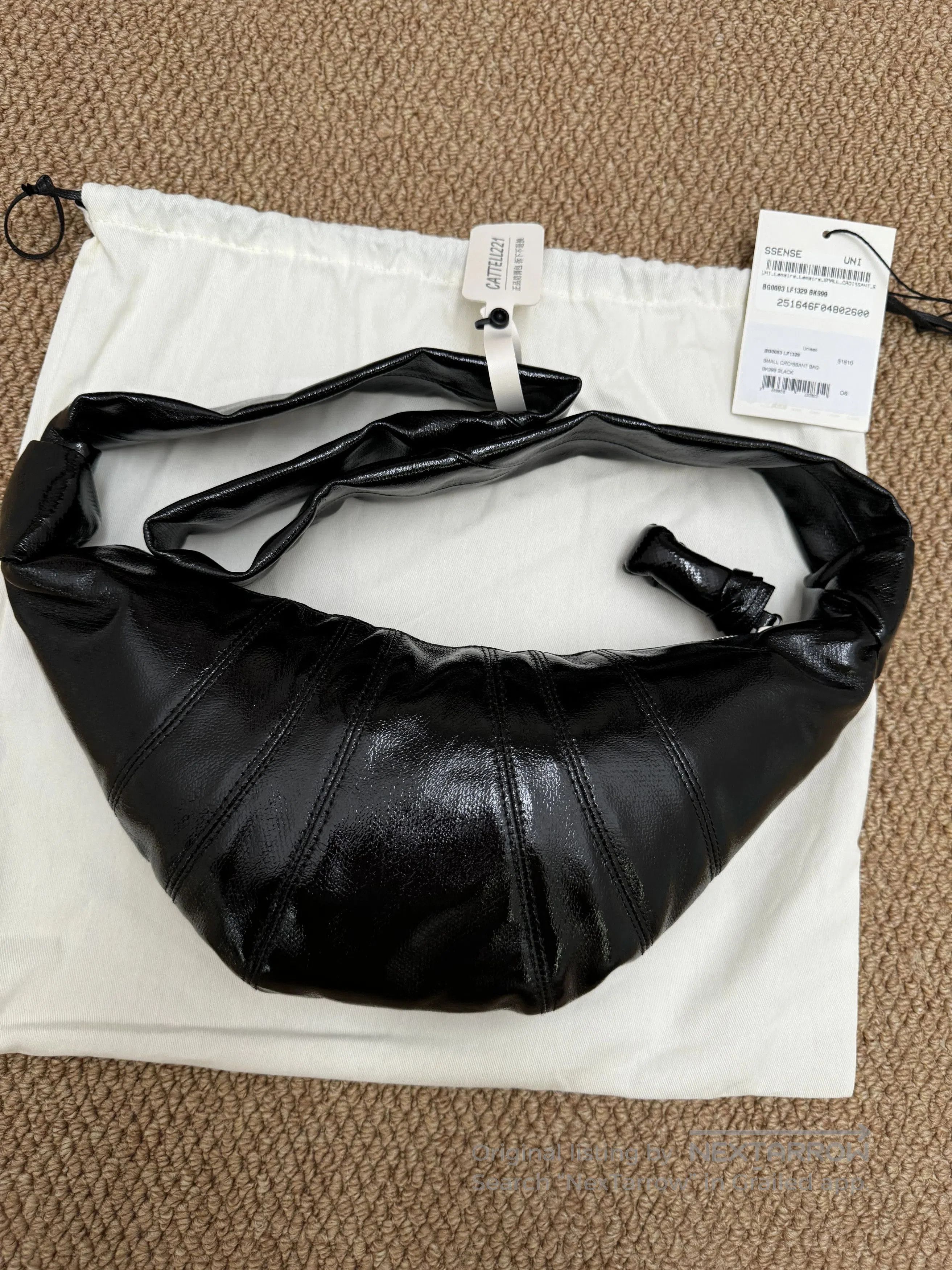 Lemaire Lemaire Small Black Croissant Bag. Size ONE SIZE - 1 Thumbnail