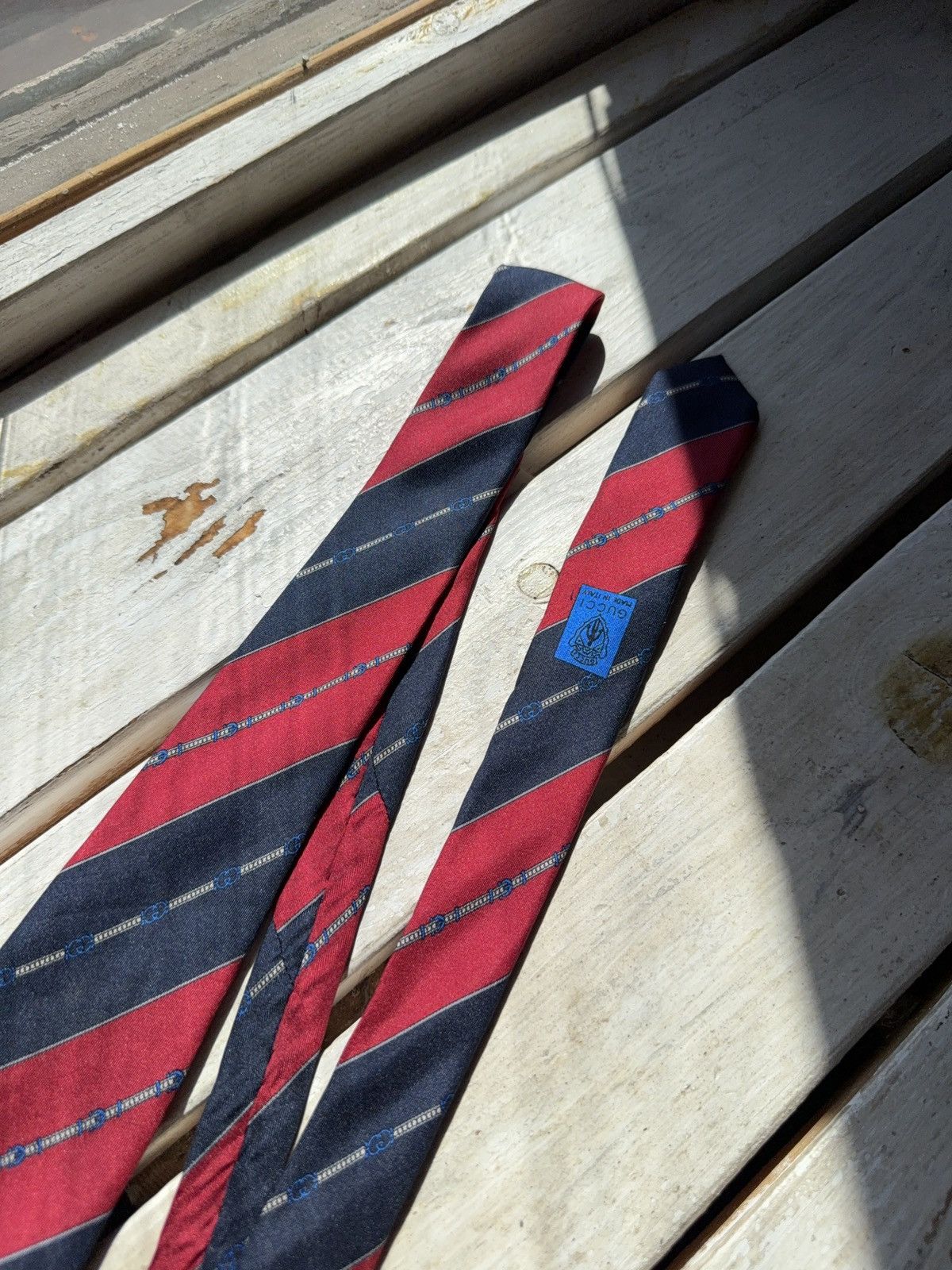 Gucci Rare Luxury Vintage Monogram 90s GUCCI Tie Size ONE SIZE - 4 Thumbnail