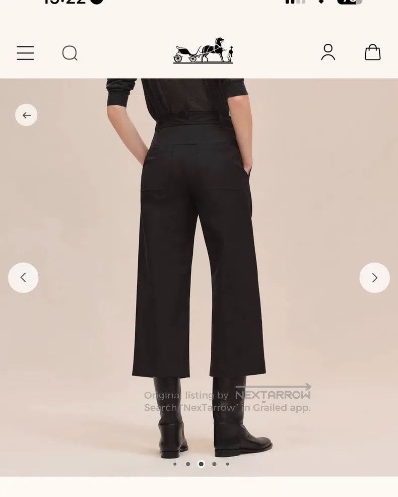 Hermes Hermes Black Straight Pants, Suit or Casual Pants, Versati Size 42" / US 20 - 7 Thumbnail