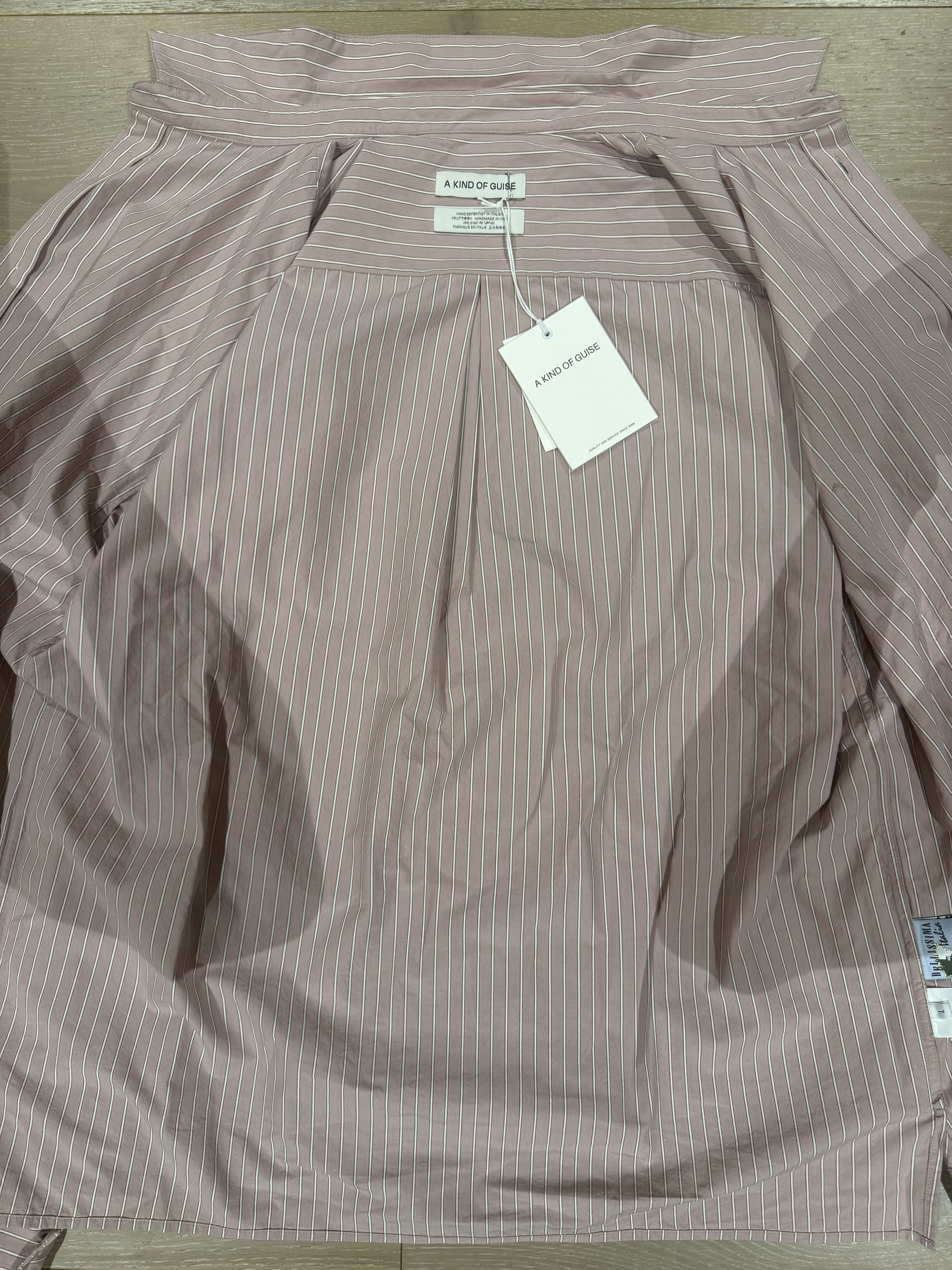 A Kind Of Guise 💚 AW25 A Kind Of Guise Gusto Shirt Wild Rose Stripe NEW Size US L / EU 52-54 / 3 - 13 Thumbnail