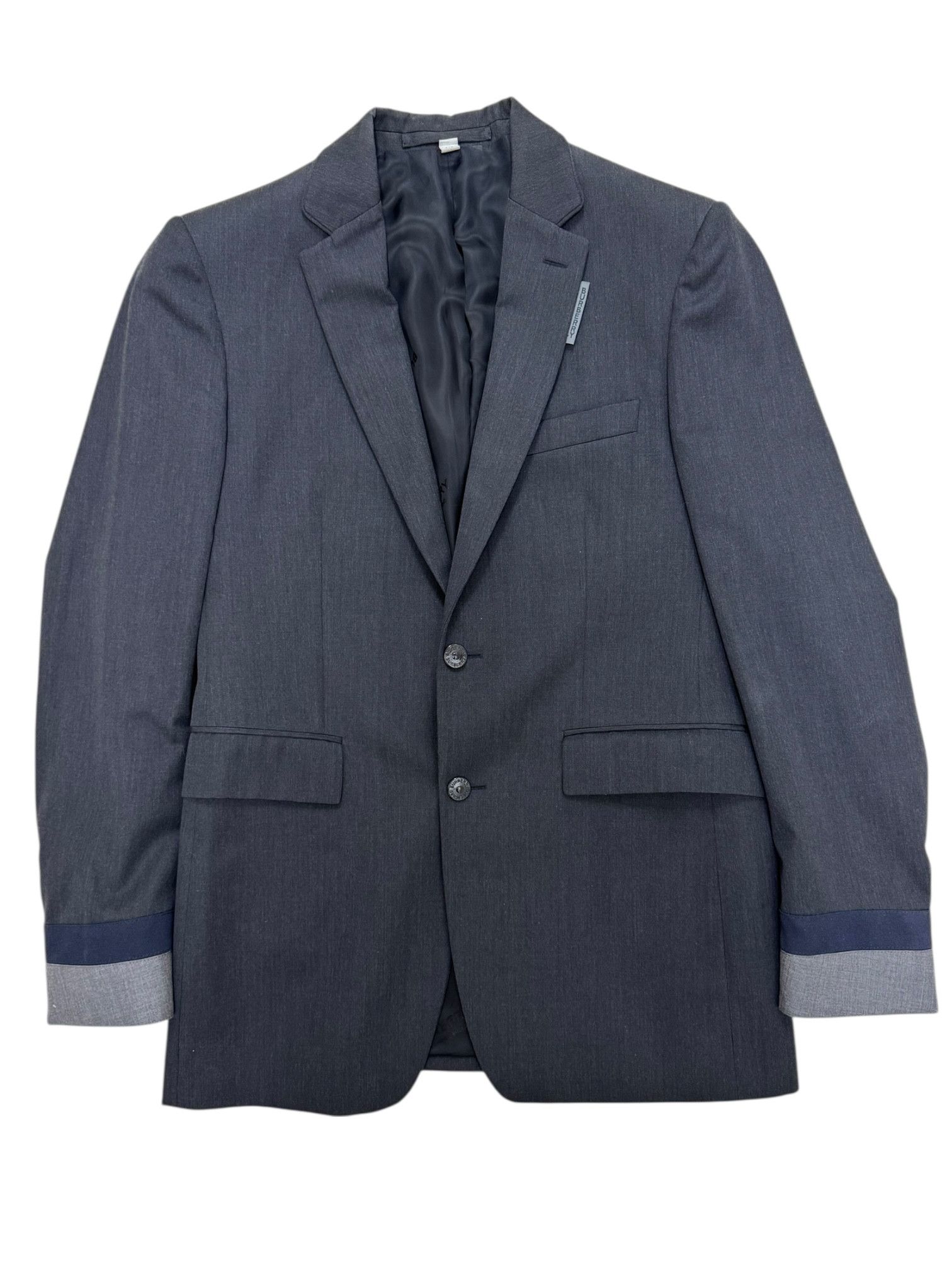 Burberry Burberry Dark Gray Single Breasted Wool Blazer Jacket Size 50R - 1 Thumbnail
