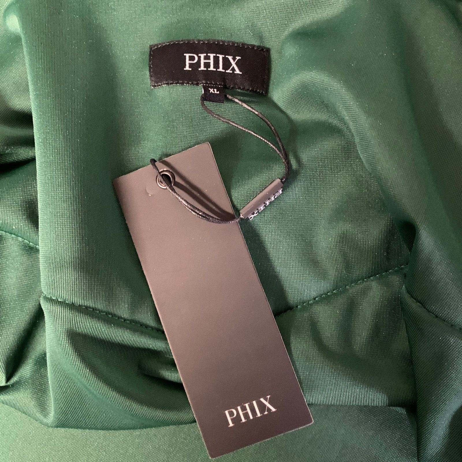 Phix Clothing PHIX Size XL Green Emerald Polyester Velvet Western Shirt Size XL / US 12-14 / IT 48-50 - 6 Thumbnail