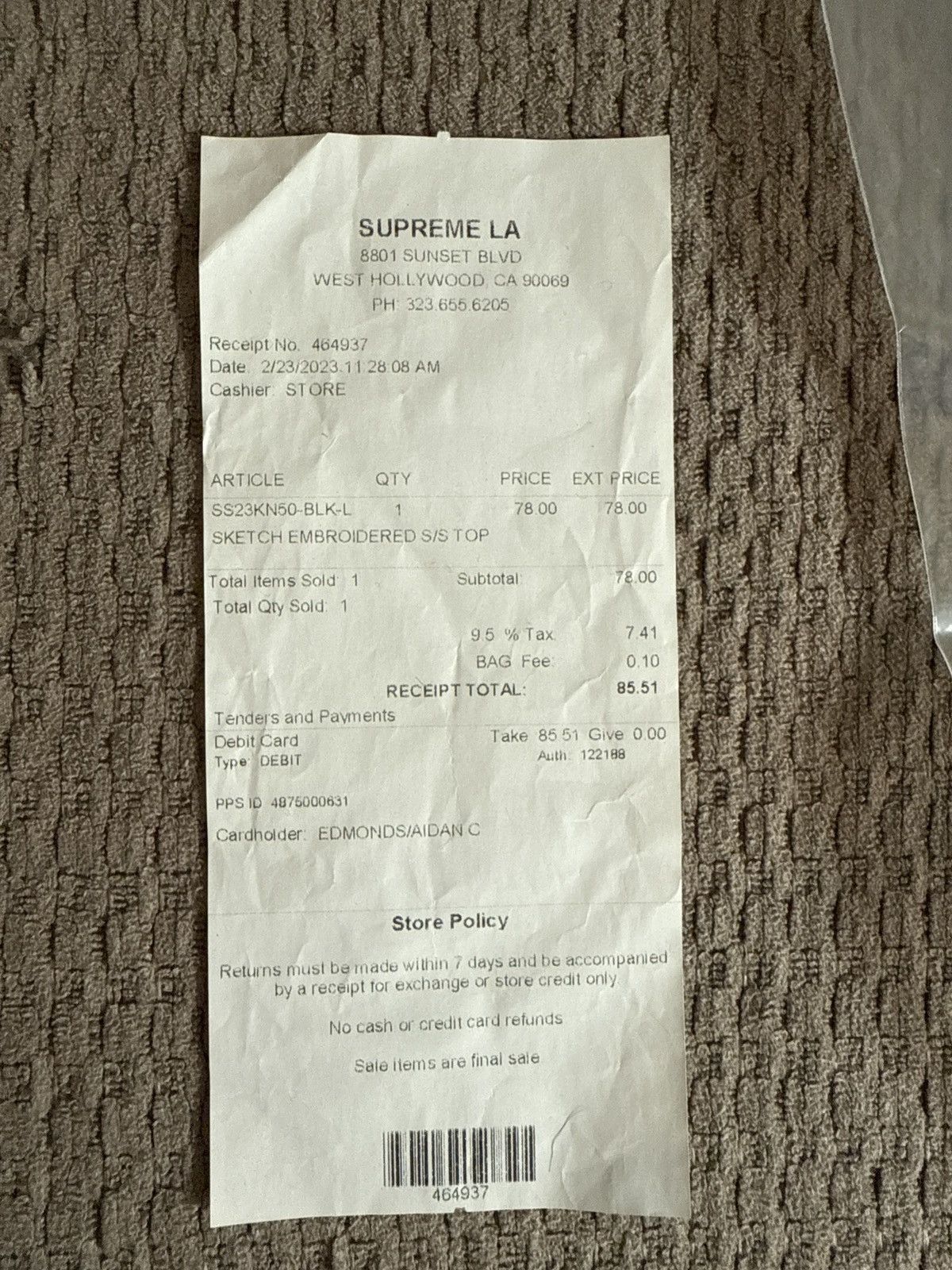 Supreme Supreme Sketch Embroidered S/S Tee Size US L / EU 52-54 / 3 - 3 Thumbnail