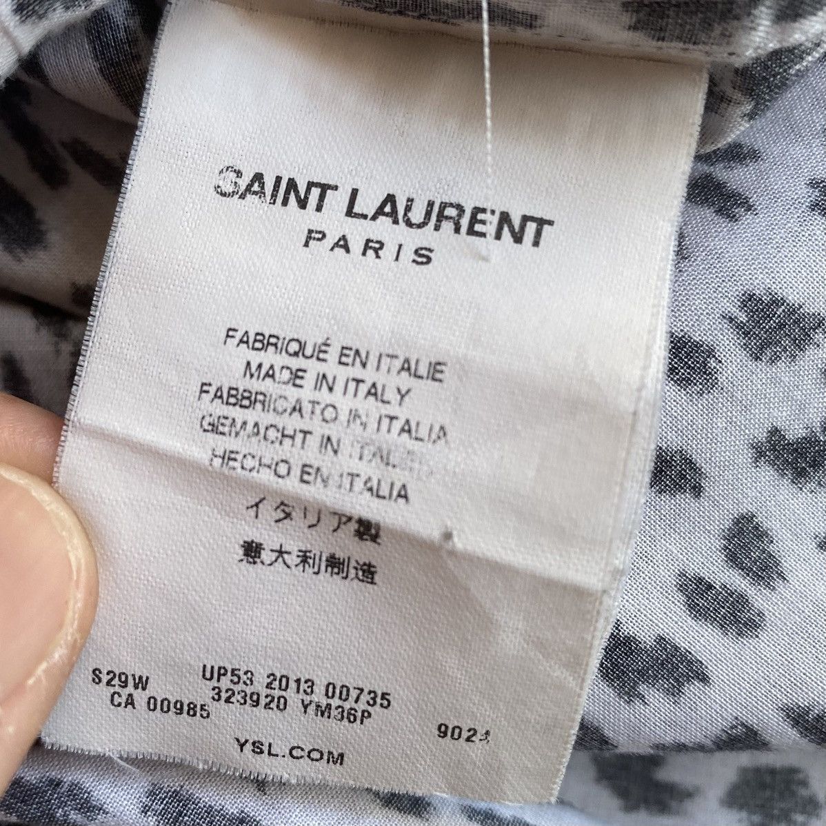 Saint Laurent Paris Fall13 Leopard Shirt By Hedi Slimane Size US S / EU 44-46 / 1 - 6 Thumbnail