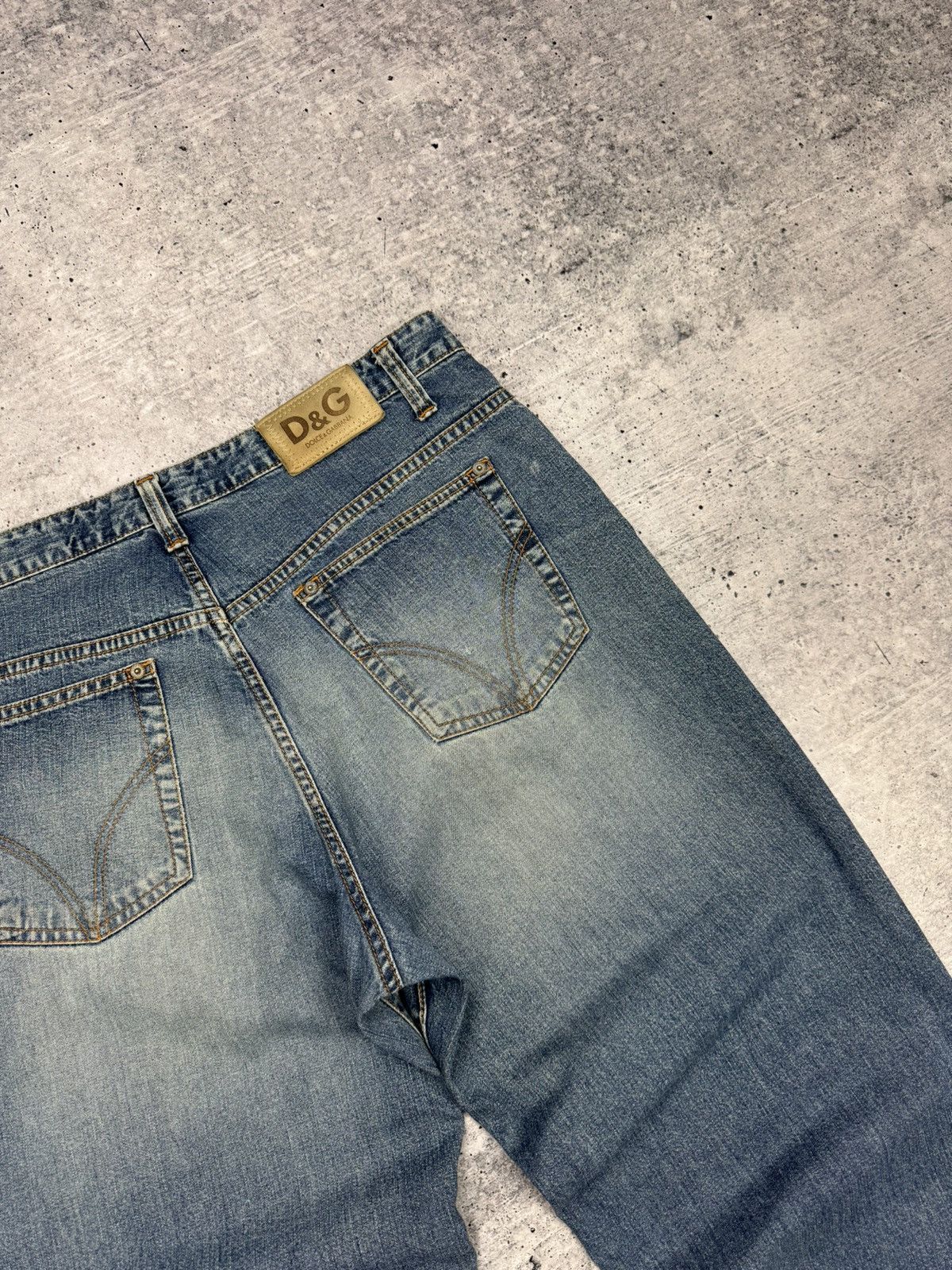 Dolce & Gabbana × Vintage Vintage Dolce&Gabbana 90s Blue Stonewashed Denim Jeans Pants Size US 36 / EU 52 - 20 Thumbnail