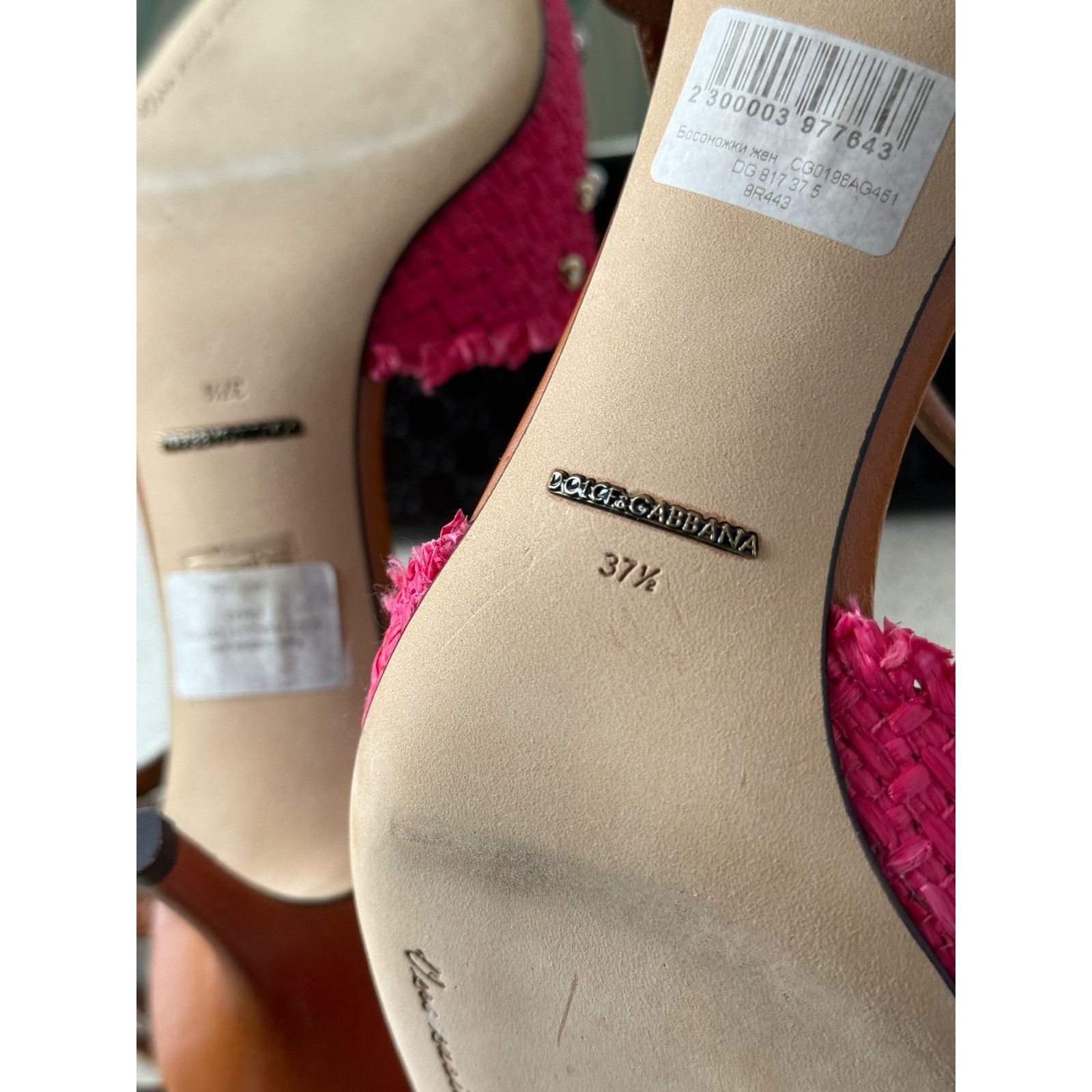 Dolce & Gabbana DOLCE & GABBANA Shoes Pink Pineapple Bellucci Kitten Heels Size US 7.5 / IT 37.5 - 14 Thumbnail