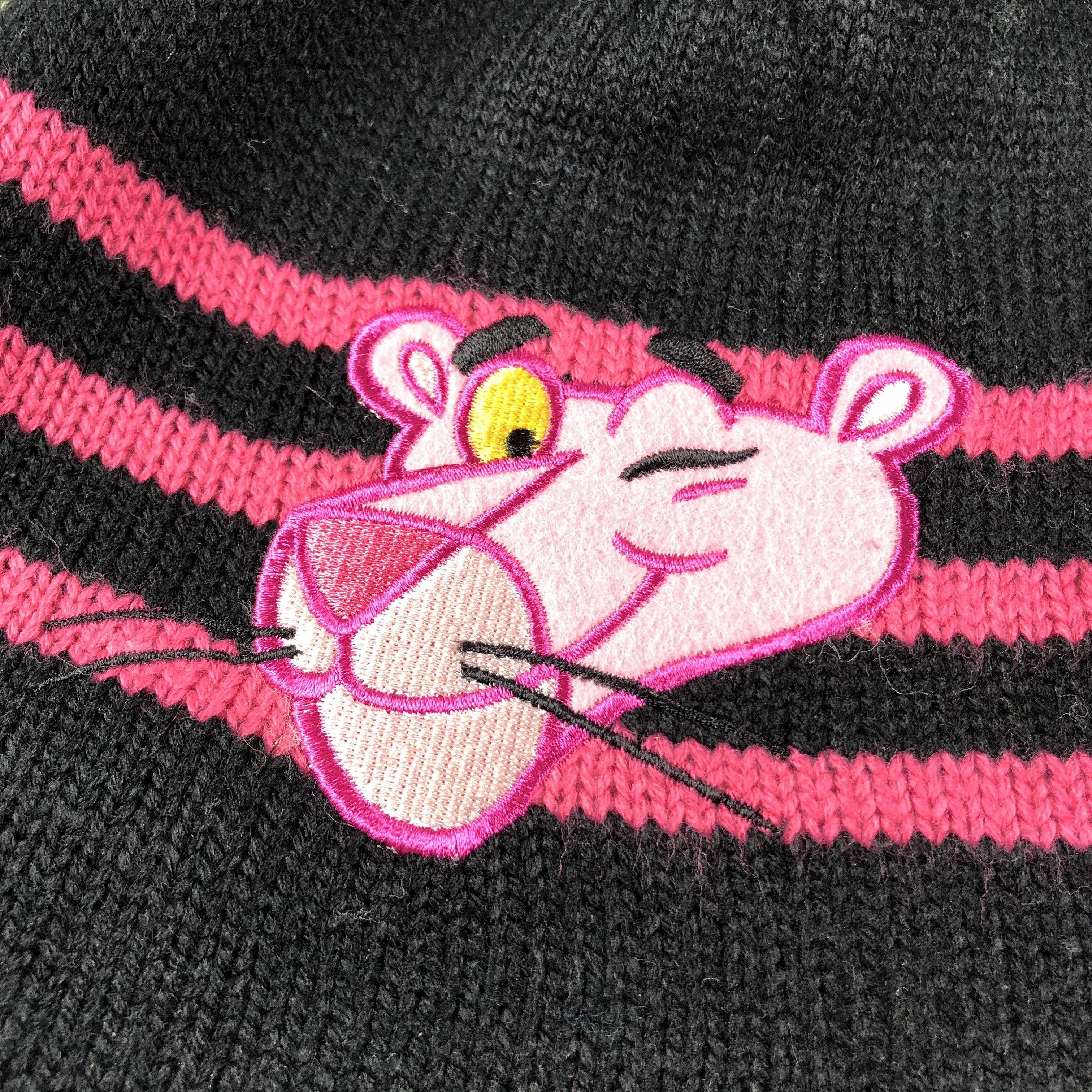 Vintage Pink Panther Stripe Beanie Snow Hat Snow Cap -D1146 Size ONE SIZE - 7 Thumbnail