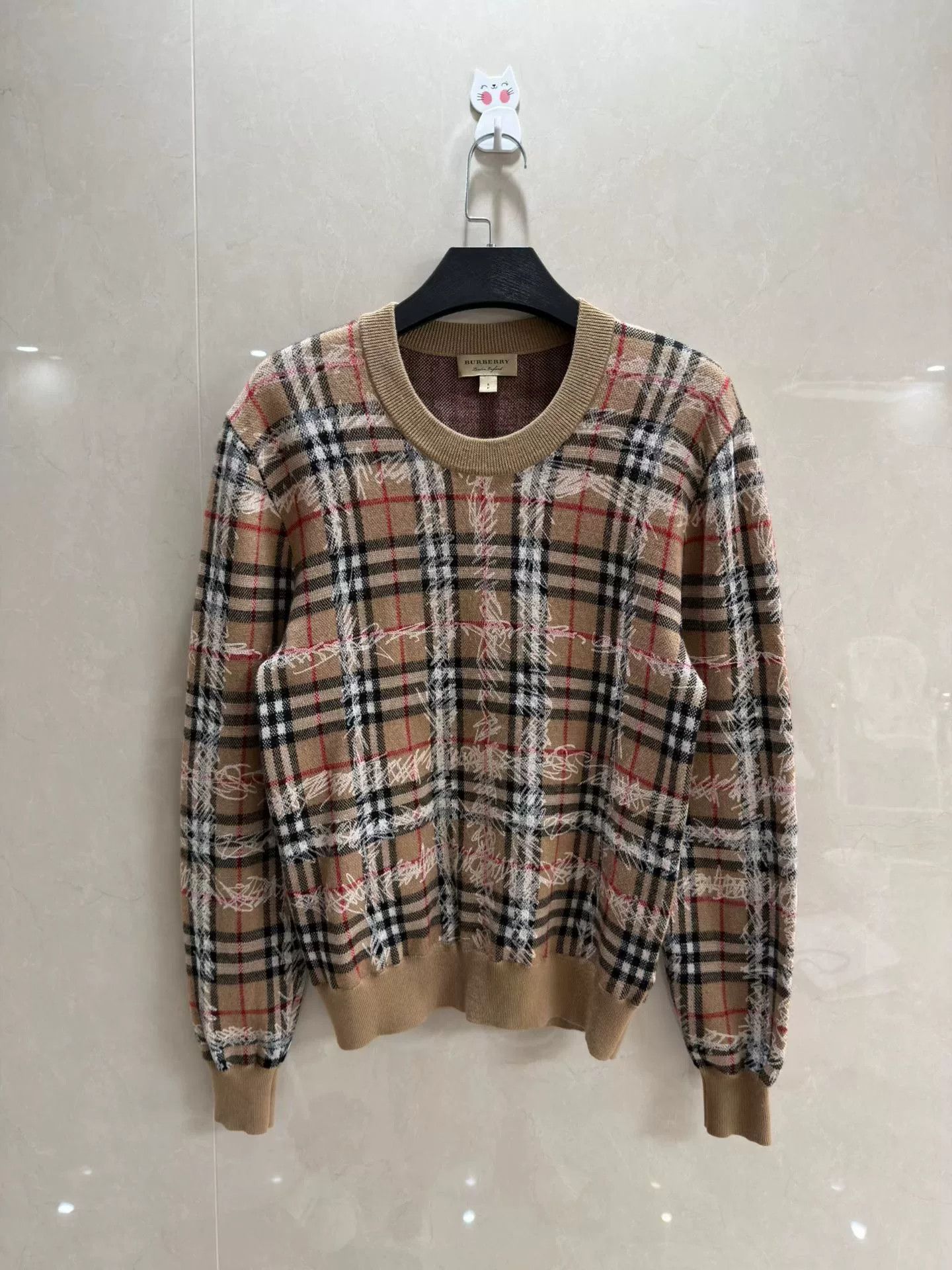 Burberry burberry graffiti check wool sweater Size S / US 4 / IT 40 - 1 Thumbnail