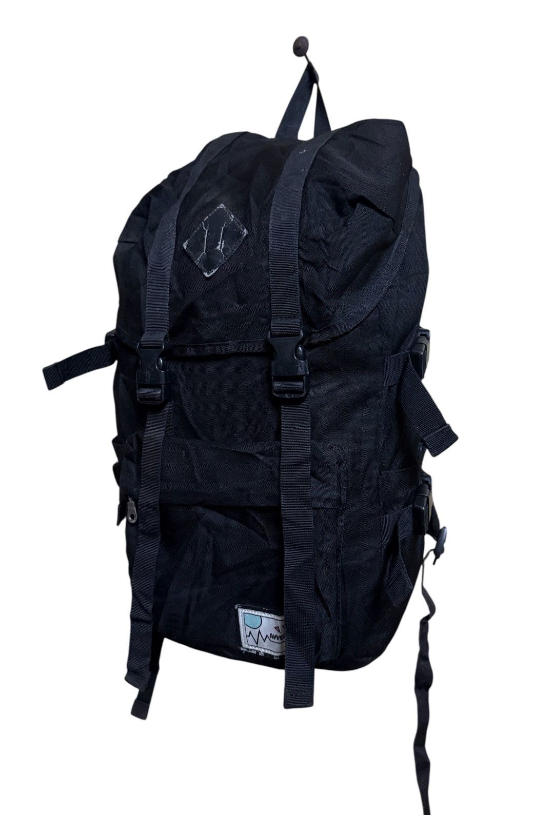 Japanese Brand AWENTURA Black Bagpack Vintage Size ONE SIZE - 3 Thumbnail