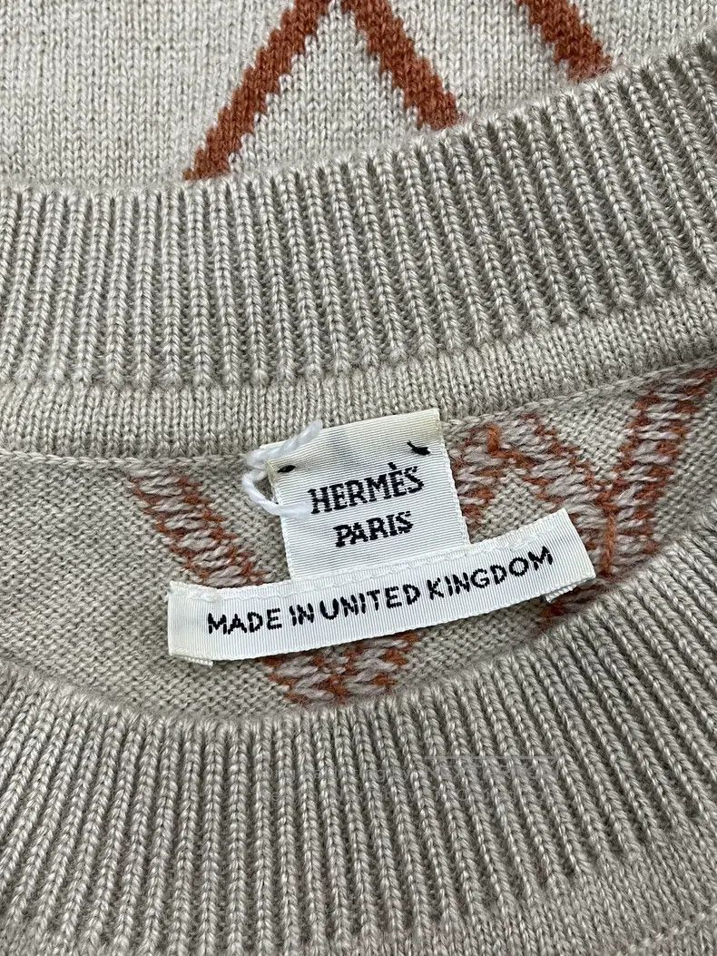 Hermes Hermes Printed Diamond Knitted Cashmere Dress Size XXS / US 00 / IT 34 - 4 Thumbnail