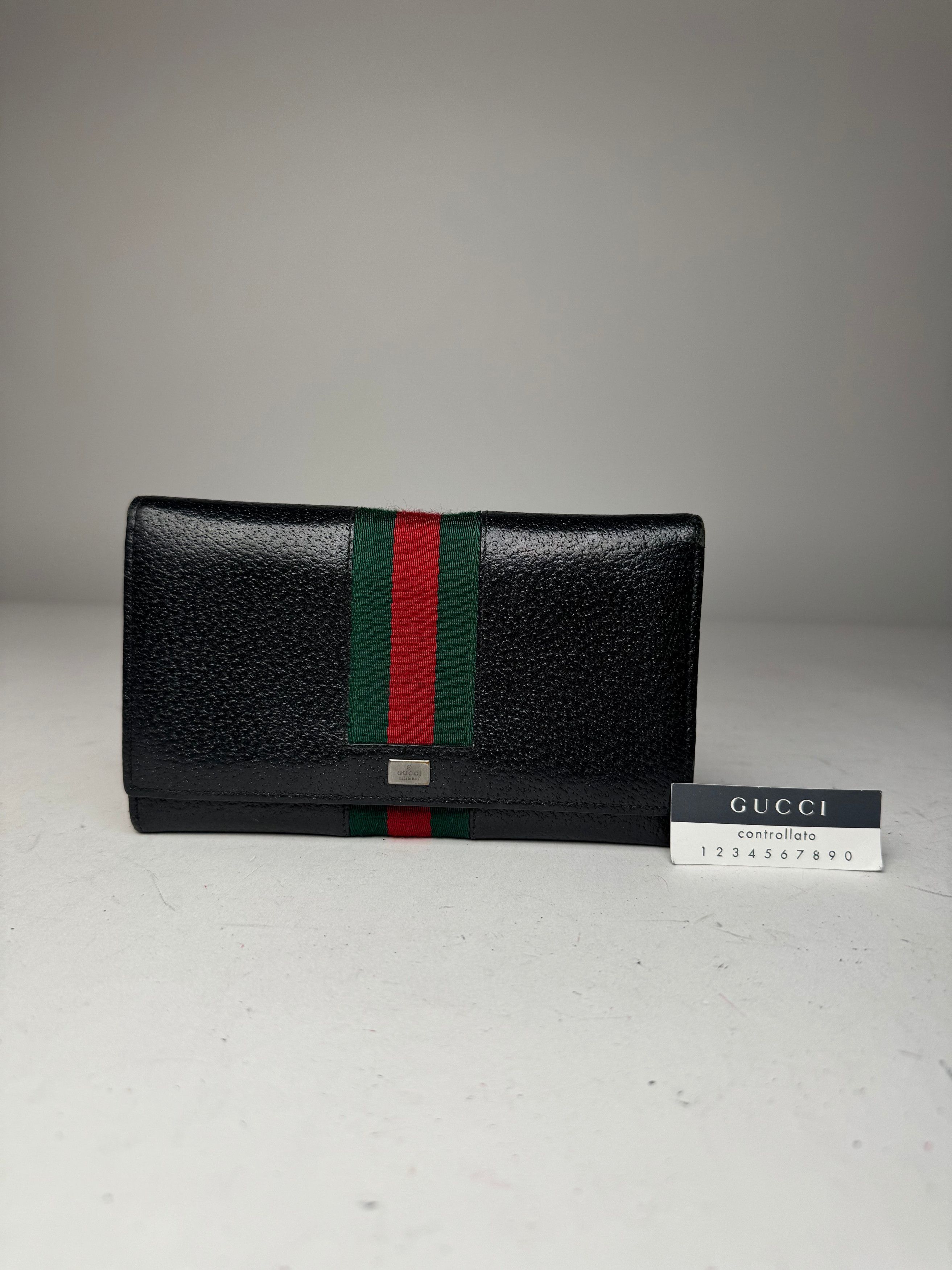 Gucci Vintage Leather Wallet Black Size ONE SIZE - 1 Thumbnail
