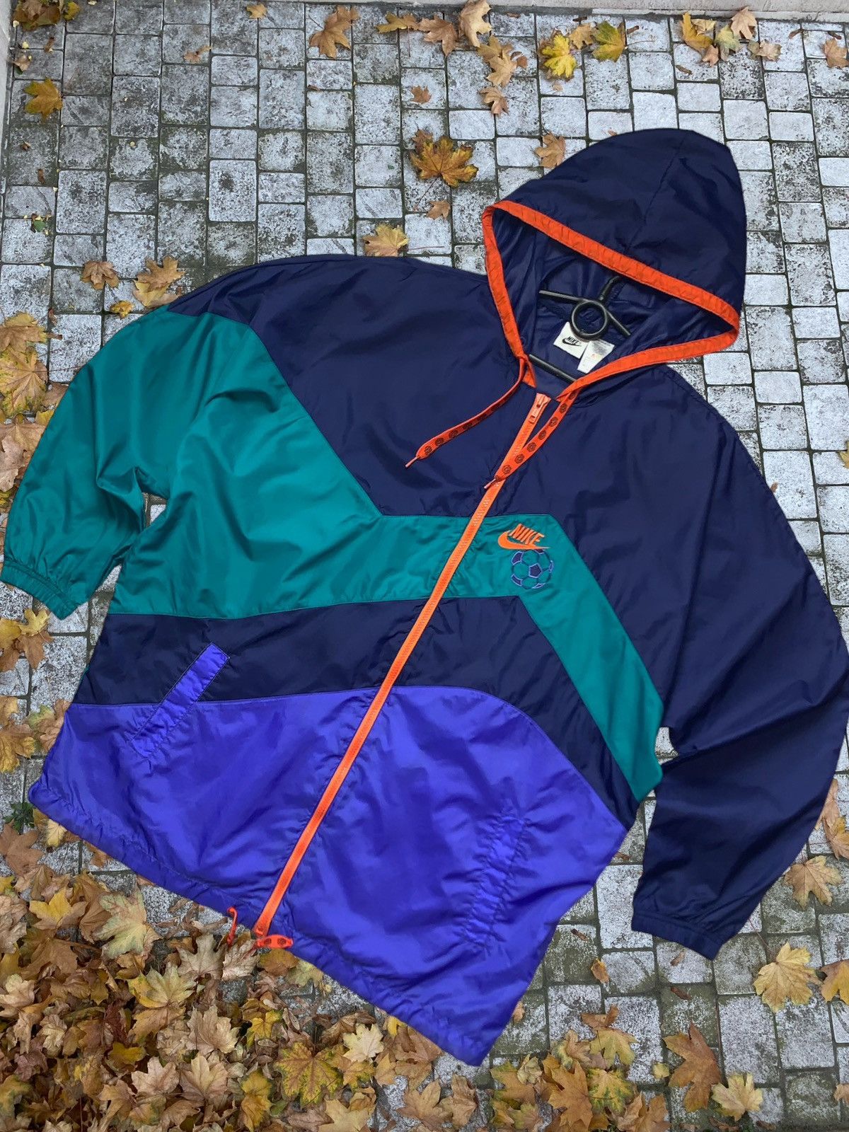 image of Vintage Nike Soccer Track Jacket Logo Multicolor, Men's (Size Medium)