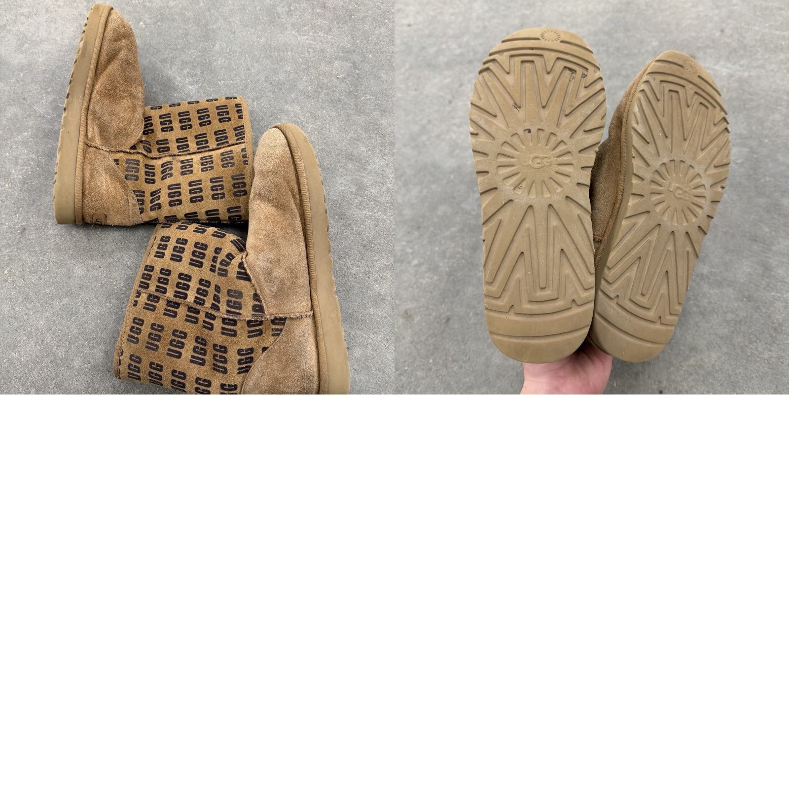 Ugg VINTAGE UGG Boots Classic Short II Graphic Chestnut Suede Sheepskin Women's US Size 11 Mens Womens Girls Boys Size 32" / US 10 / IT 46 - 8 Thumbnail