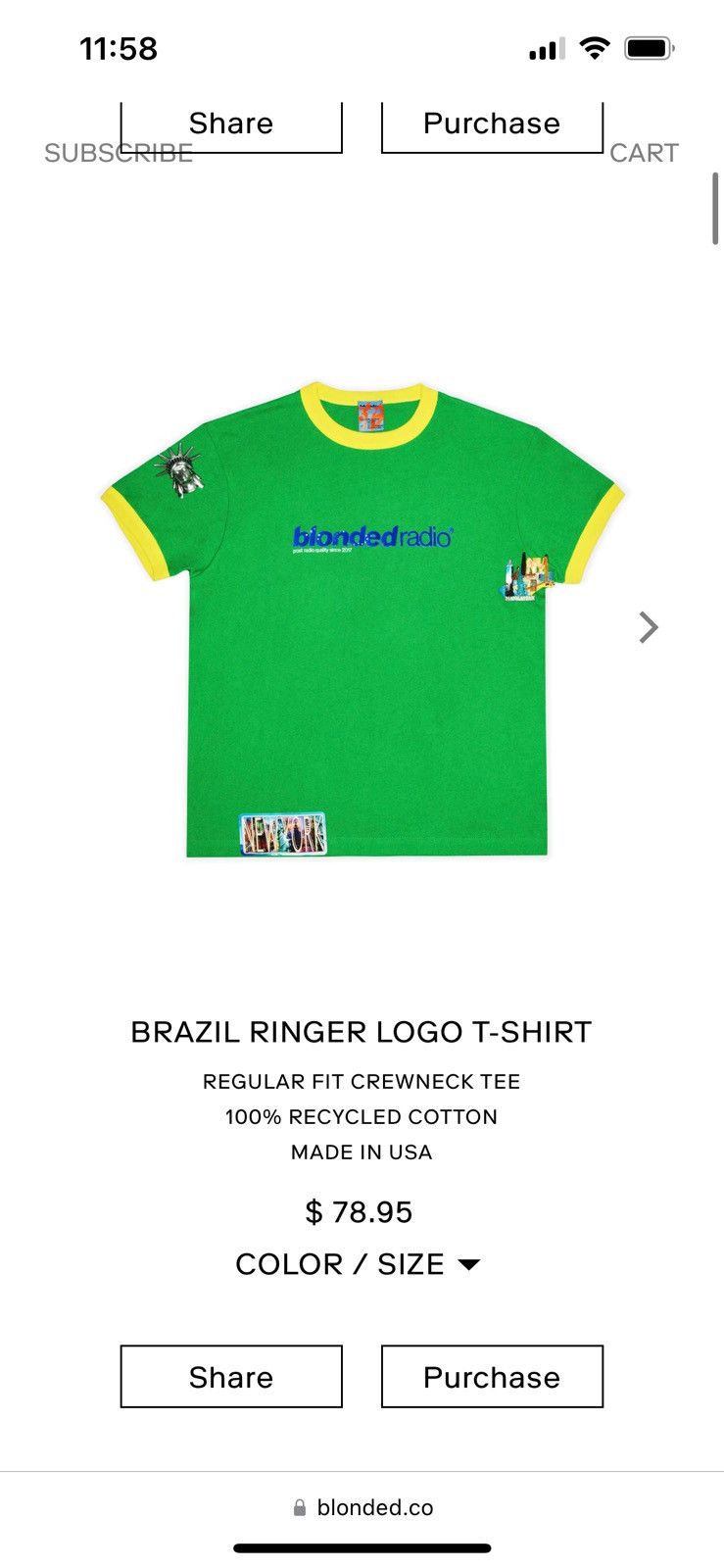 Frank Ocean Frank ocean brazil ringer tee | Grailed