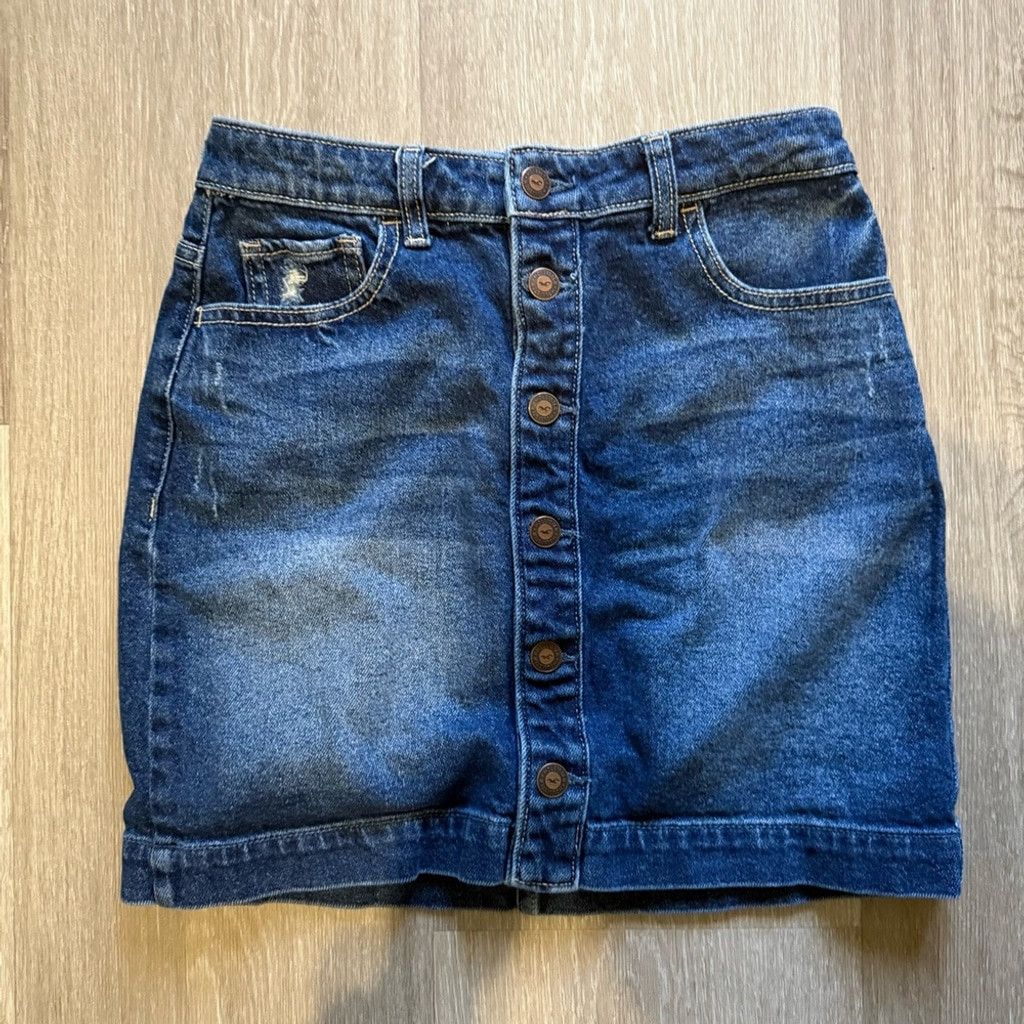 Hollister Hollister Blue Mini Pencil Skirt Casual Size 26" / US 2 / IT 38 - 1 Thumbnail