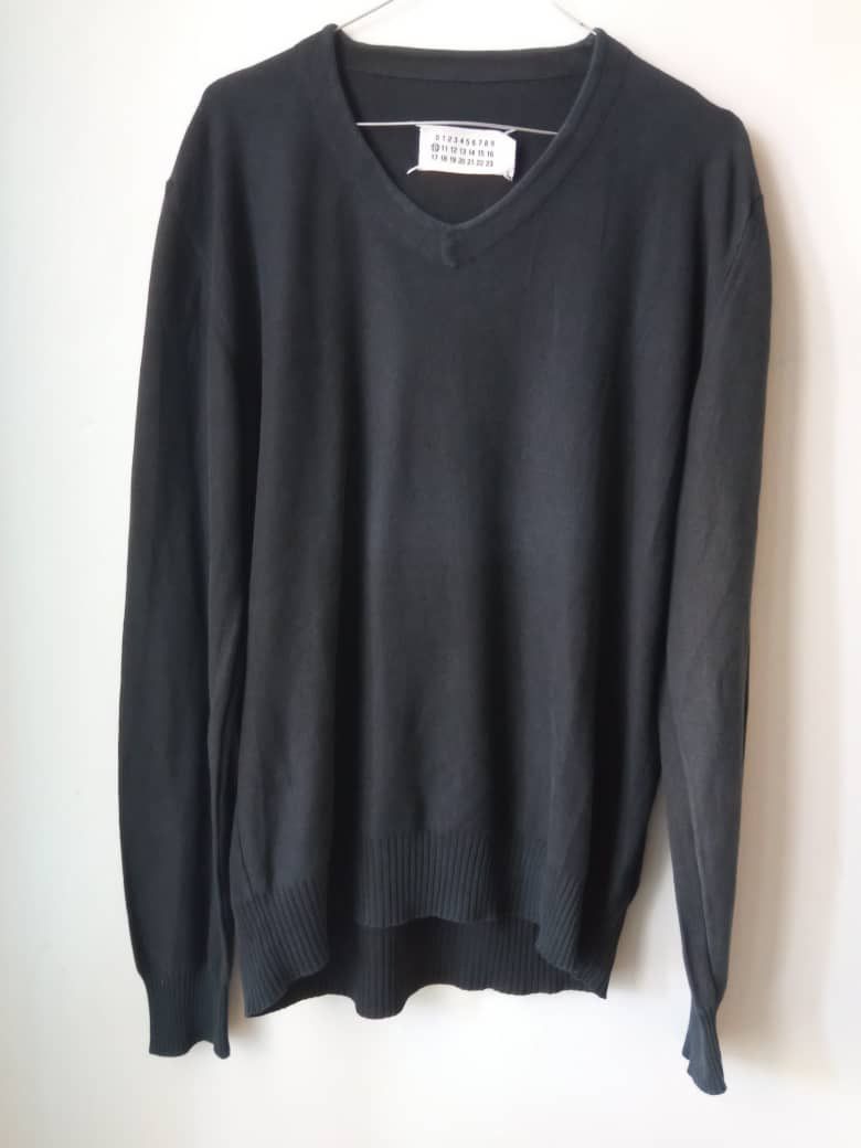 Archive Martin Margiela SS07 Silk Knit V-Neck Sweater Size M